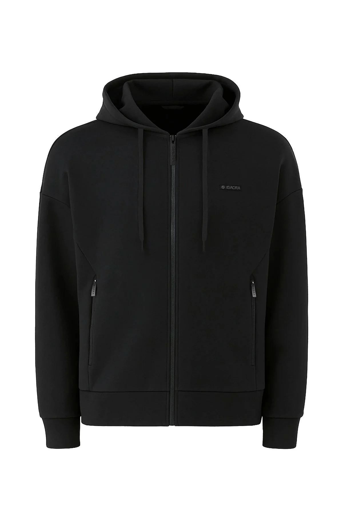 Isaora Relaxed Fit Pamuklu Kapüşonlu Fermuarlı Erkek Sweat ISR81140 SİYAH - 3