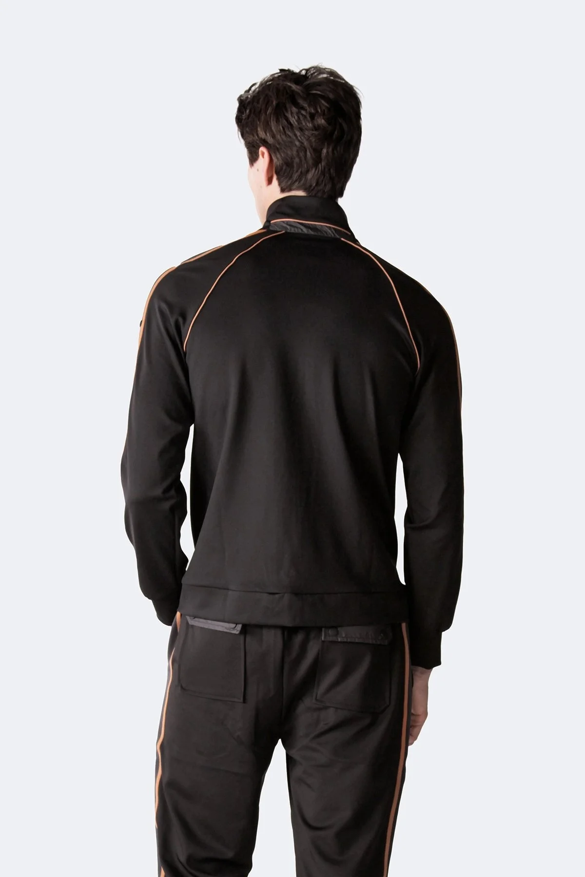 Isaora Şerit Detaylı Streç Relaxed Fit Dik Yaka Erkek Sweat M24S8101 888 SİYAH - 9