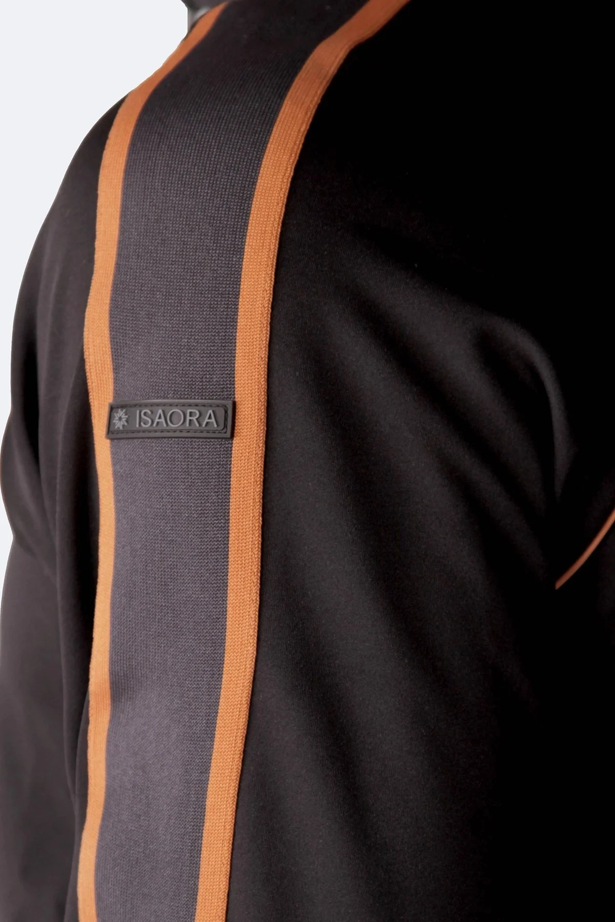 Isaora Şerit Detaylı Streç Relaxed Fit Dik Yaka Erkek Sweat M24S8101 888 SİYAH - 10