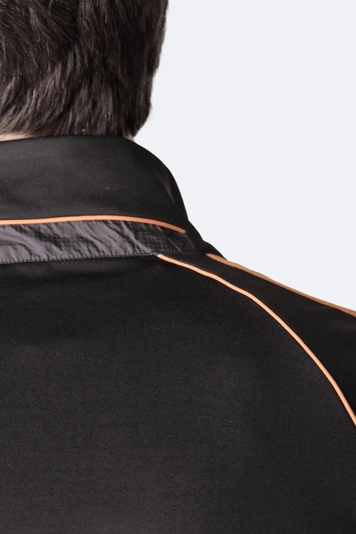 Isaora Şerit Detaylı Streç Relaxed Fit Dik Yaka Erkek Sweat M24S8101 888 SİYAH - 11