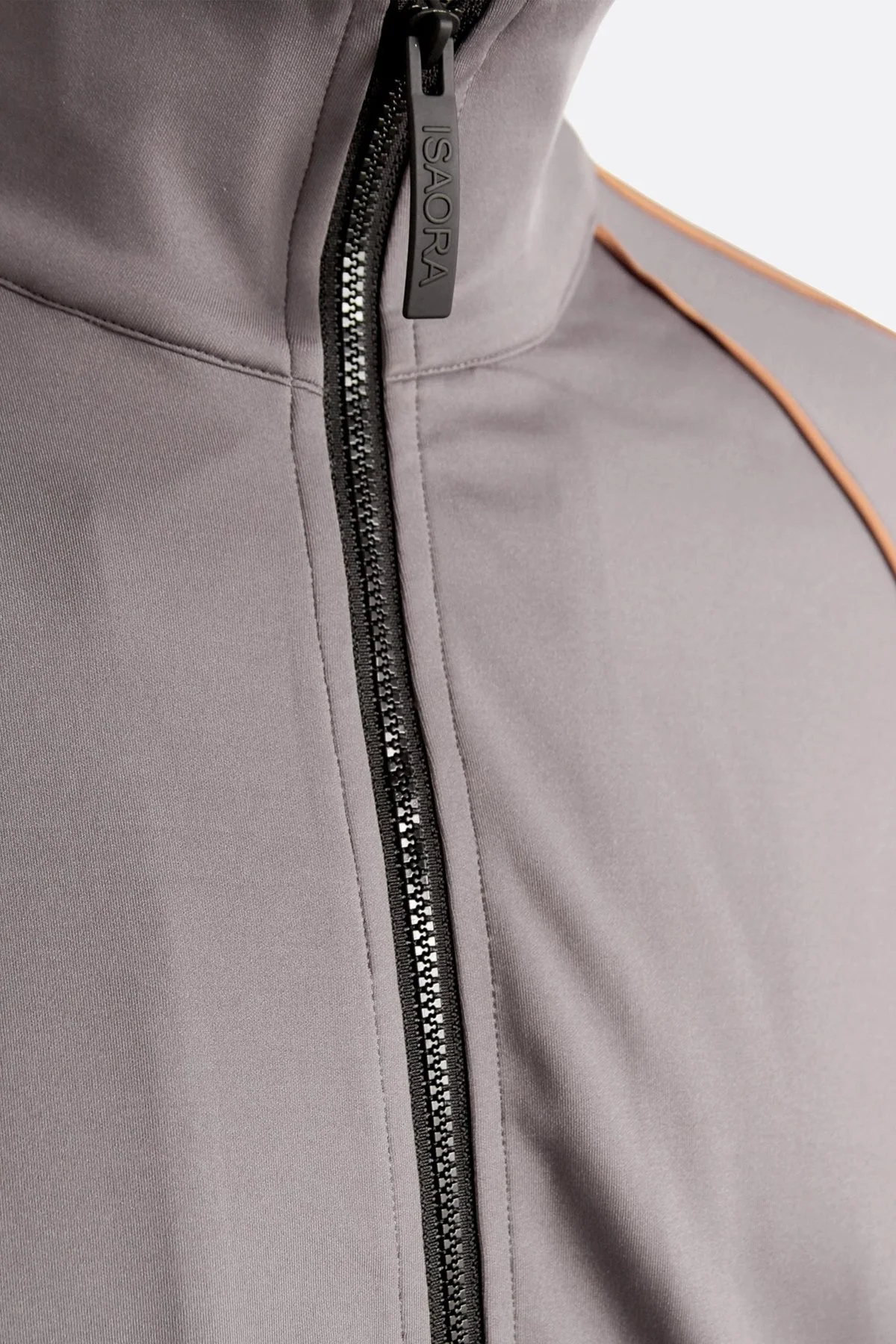 Isaora Şerit Detaylı Streç Relaxed Fit Dik Yaka Erkek Sweat M24S8101 NRD GRİ - 11