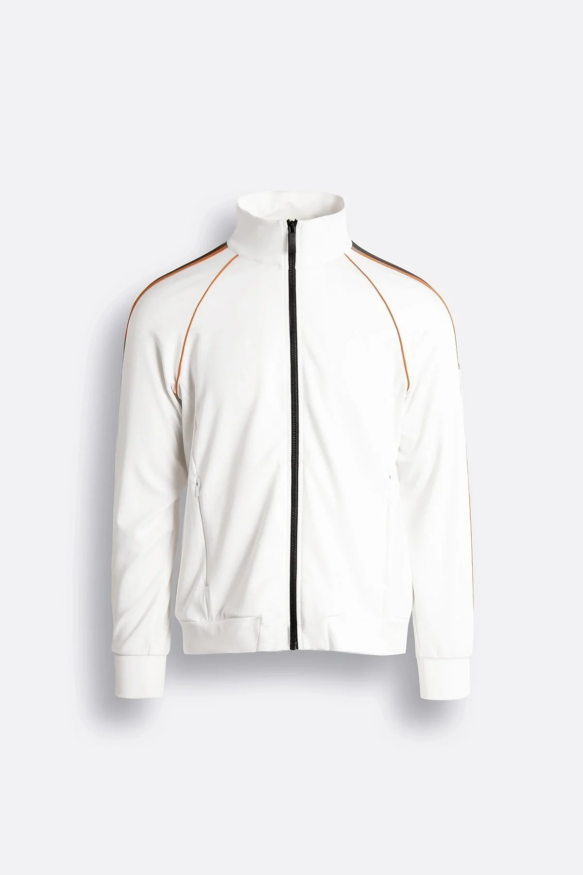 Isaora Şerit Detaylı Streç Relaxed Fit Dik Yaka Erkek Sweat M24S8101 SBT BEYAZ - 4