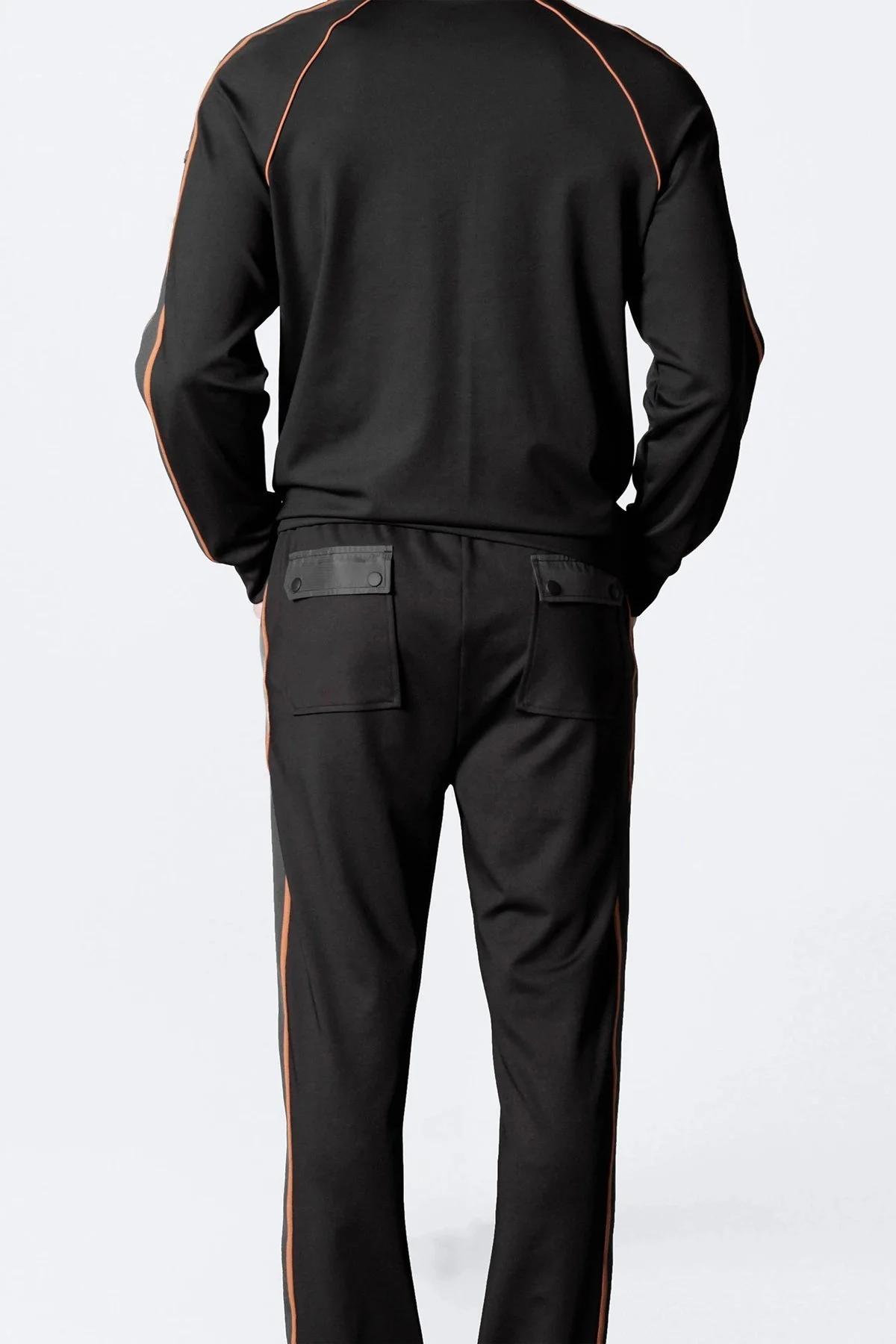 Isaora Şerit Detaylı Streç Relaxed Fit Normal Bel Düz Paça Jogger Erkek Pantolon M24S5404 888 SİYAH - 2