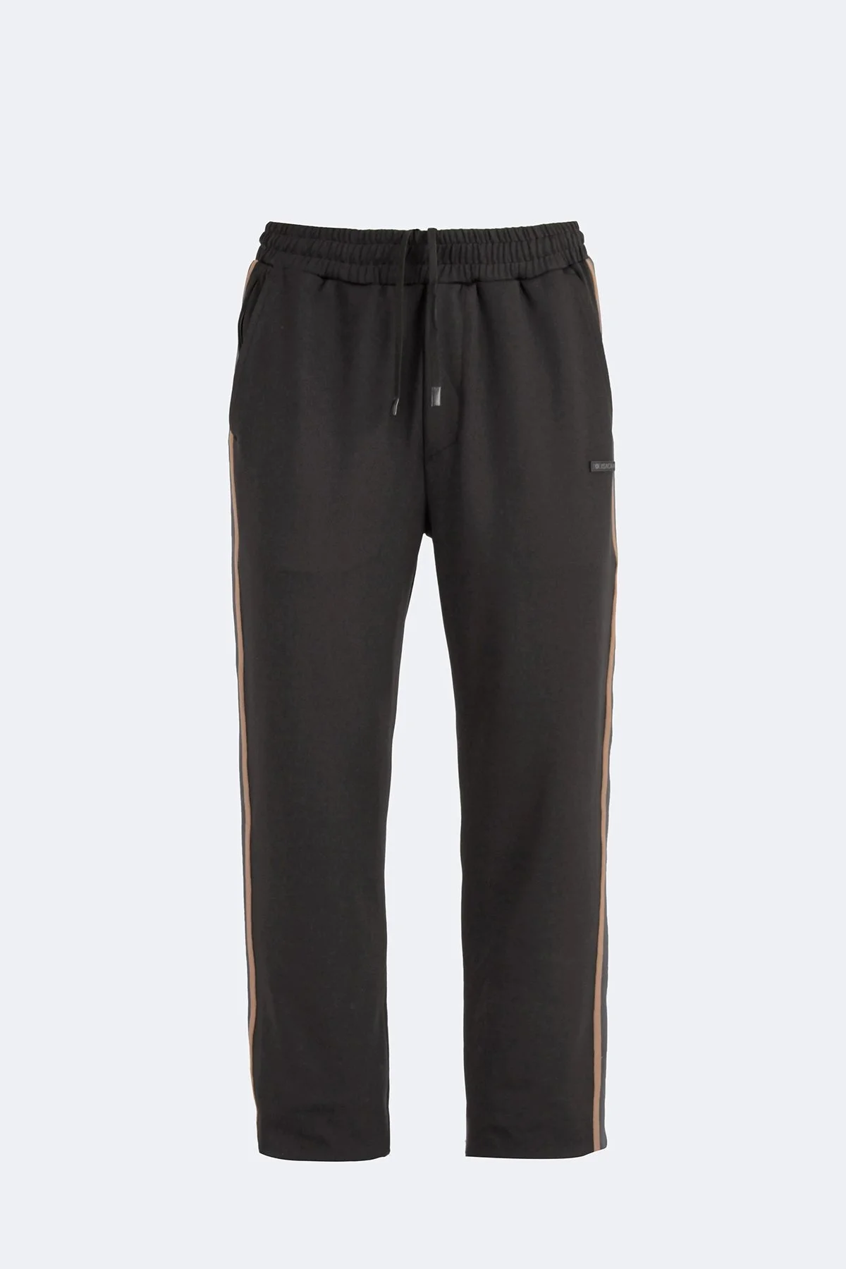 Isaora Şerit Detaylı Streç Relaxed Fit Normal Bel Düz Paça Jogger Erkek Pantolon M24S5404 888 SİYAH - 3