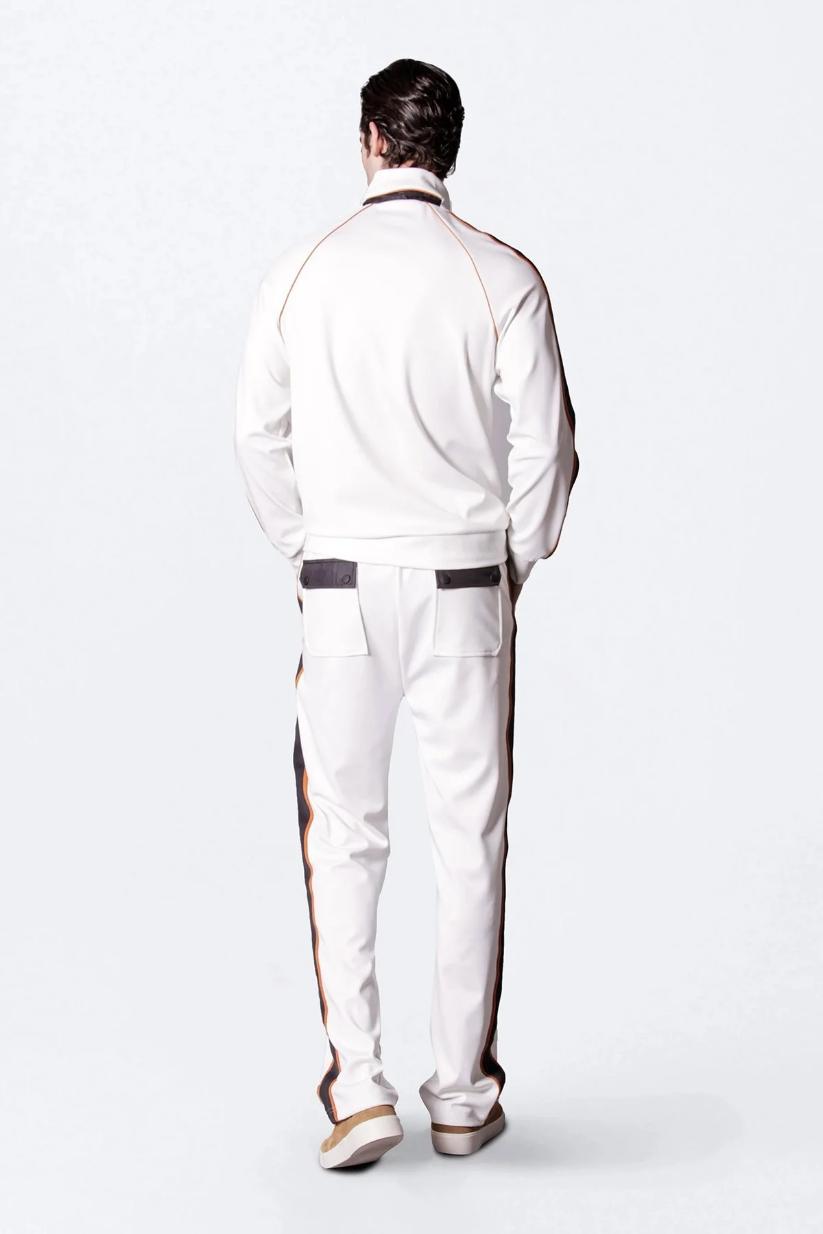 Isaora Şerit Detaylı Streç Relaxed Fit Normal Bel Düz Paça Jogger Erkek Pantolon M24S5404 SBTLWHT BEYAZ - 2