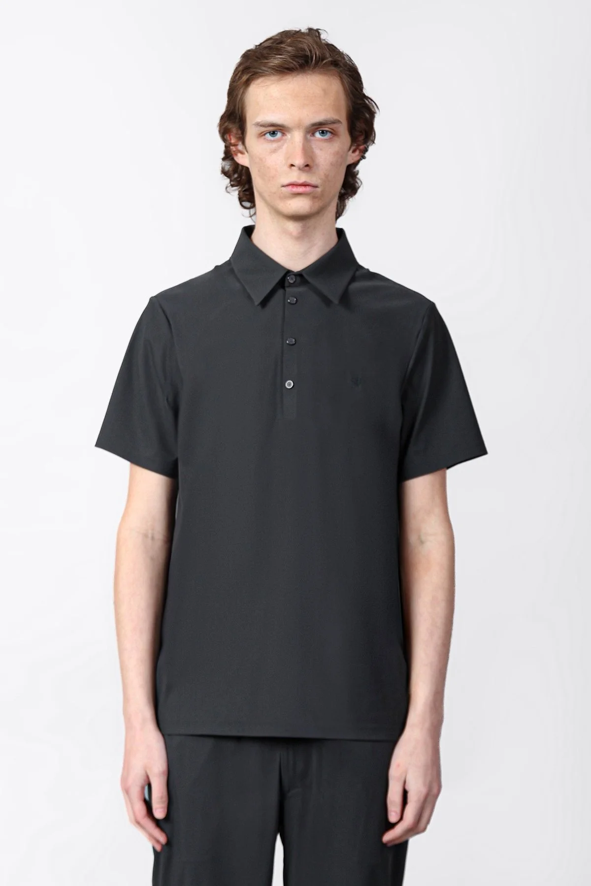 Isaora Streç Regular Fit Düğmeli Erkek Polo Yaka T Shirt ISR3114 DRG KOYU GRİ - 6