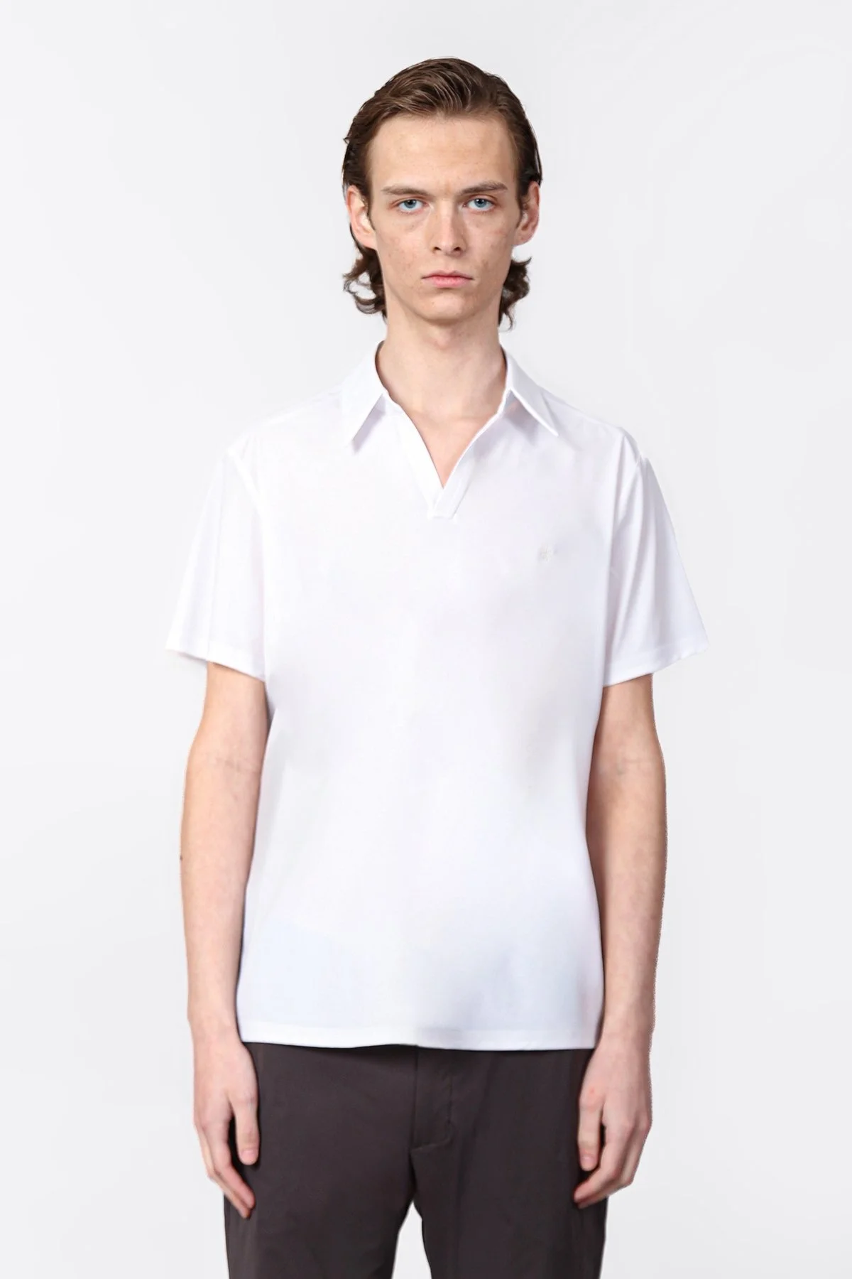 Isaora Streç Regular Fit Kapamasız Erkek Polo Yaka T Shirt ISR3201 SBTLWHT BEYAZ - 1