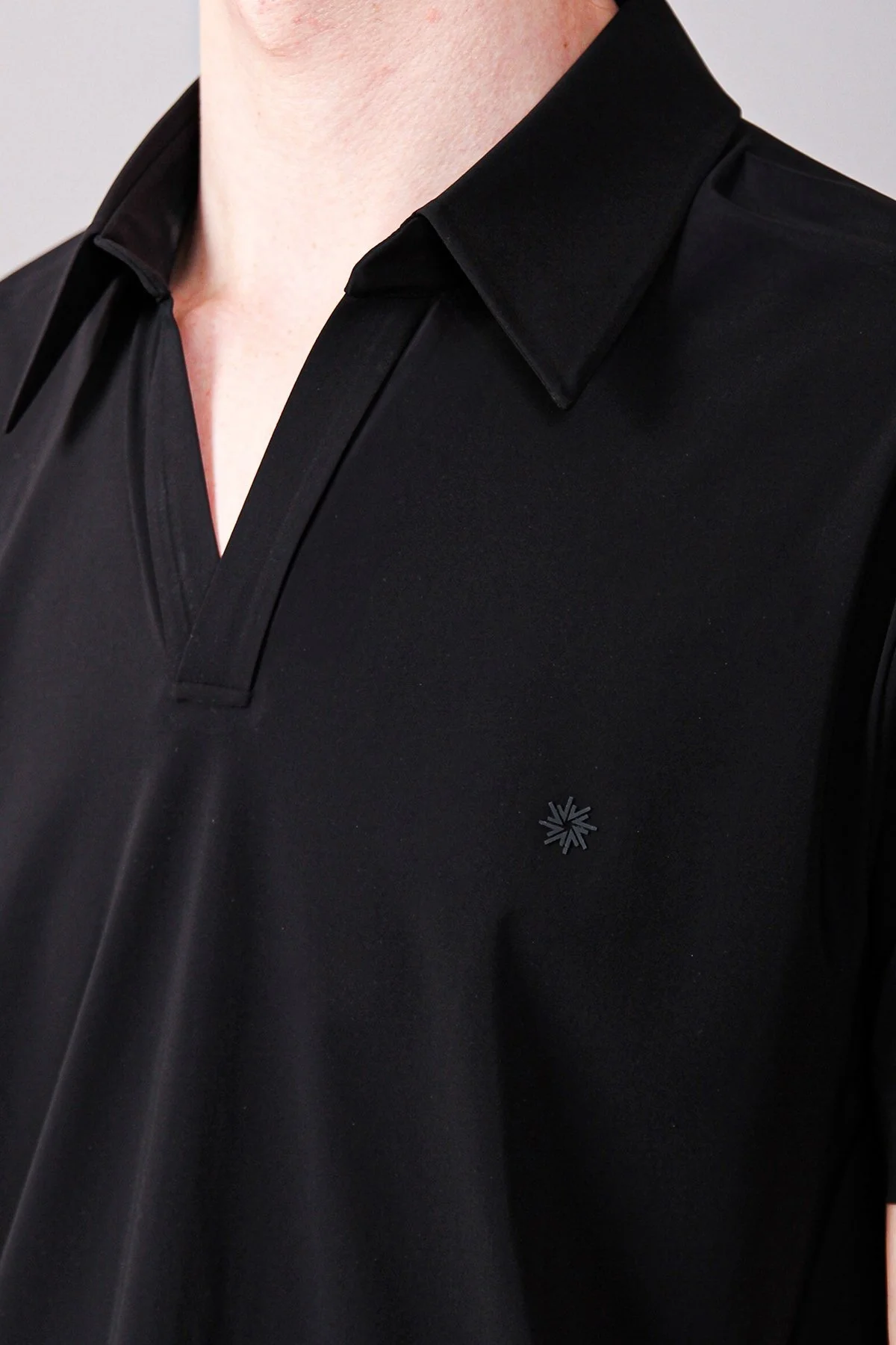 Isaora Streç Regular Fit Kapamasız Erkek Polo Yaka T Shirt ISR32010 SİYAH - 5