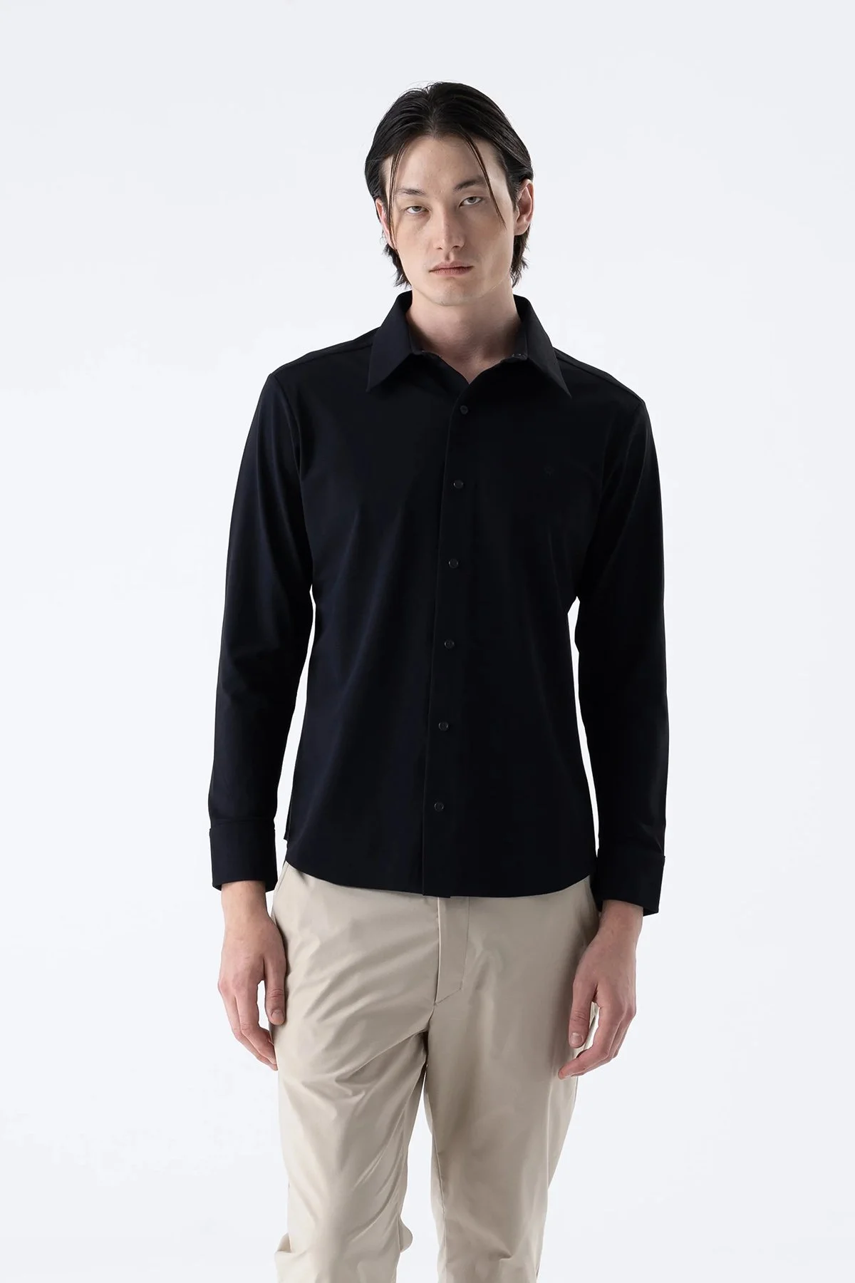 Isaora Streç Regular Fit Nefes Alabilen Geniş Yaka Erkek Gömlek ISR4101 NAVY LACİVERT - 7