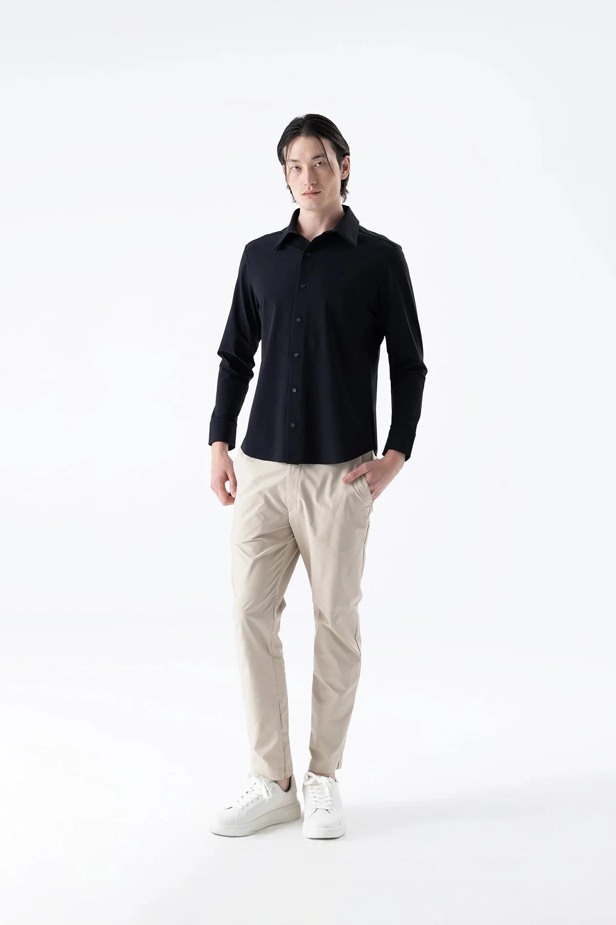 Isaora Streç Regular Fit Nefes Alabilen Geniş Yaka Erkek Gömlek ISR4101 NAVY LACİVERT - 8