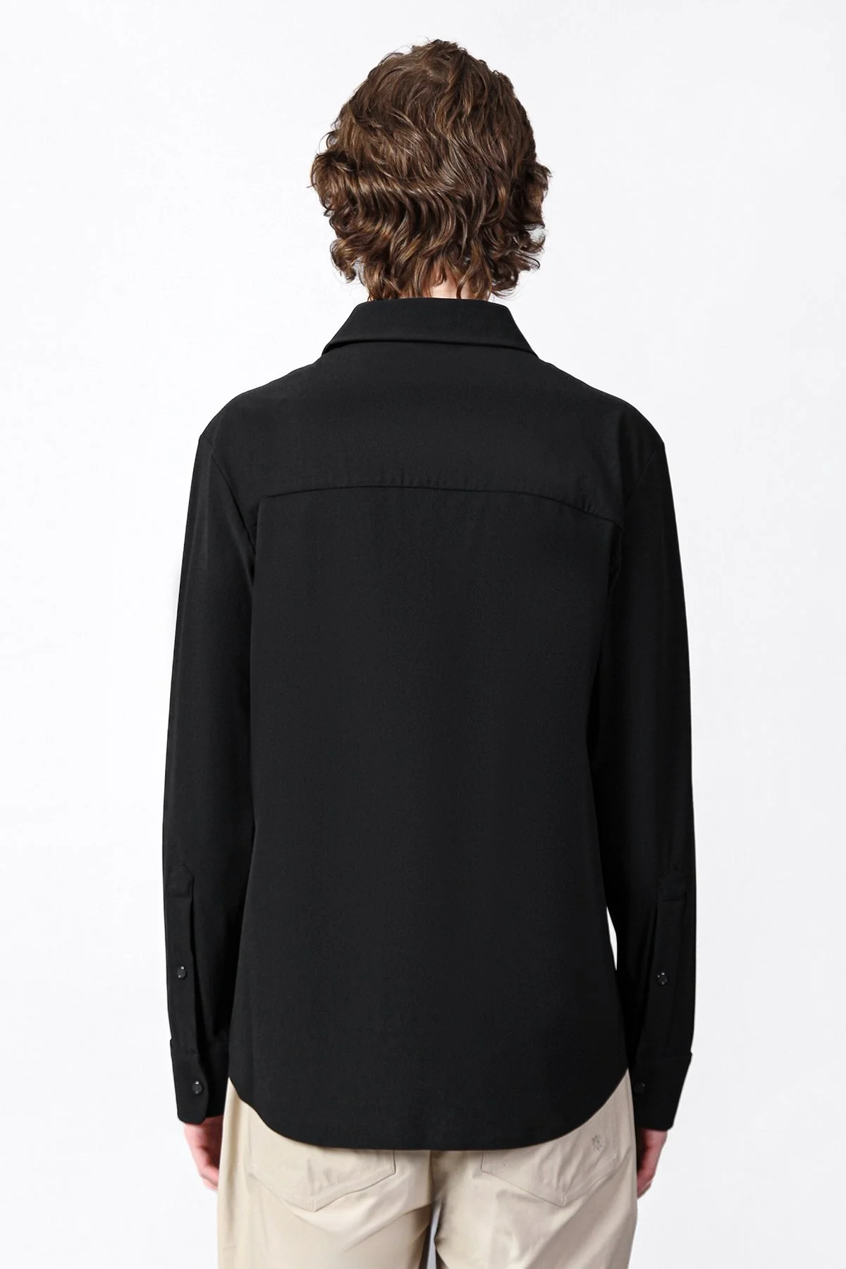 Isaora Streç Regular Fit Nefes Alabilen Geniş Yaka Erkek Gömlek ISR41010 SİYAH - 3