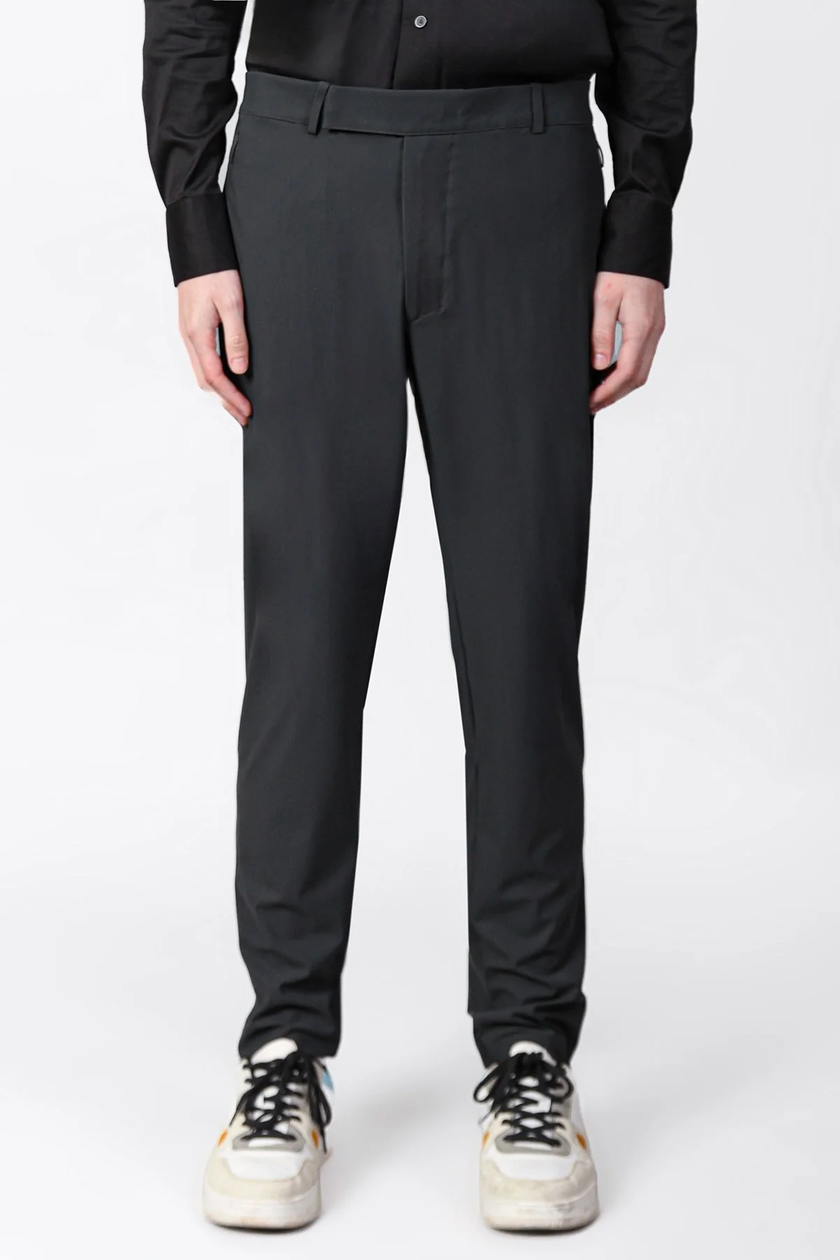 Isaora Streç Regular Fit Normal Bel Düz Paça Erkek Pantolon ISR5109 DRG KOYU GRİ - 6