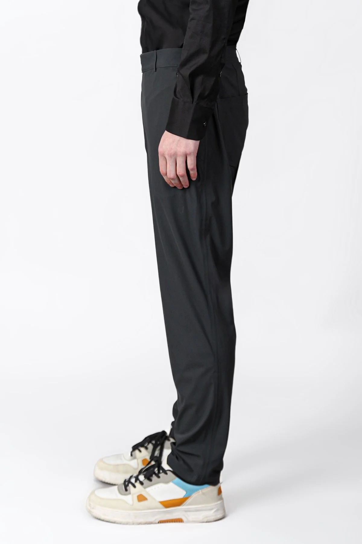 Isaora Streç Regular Fit Normal Bel Düz Paça Erkek Pantolon ISR5109 DRG KOYU GRİ - 8