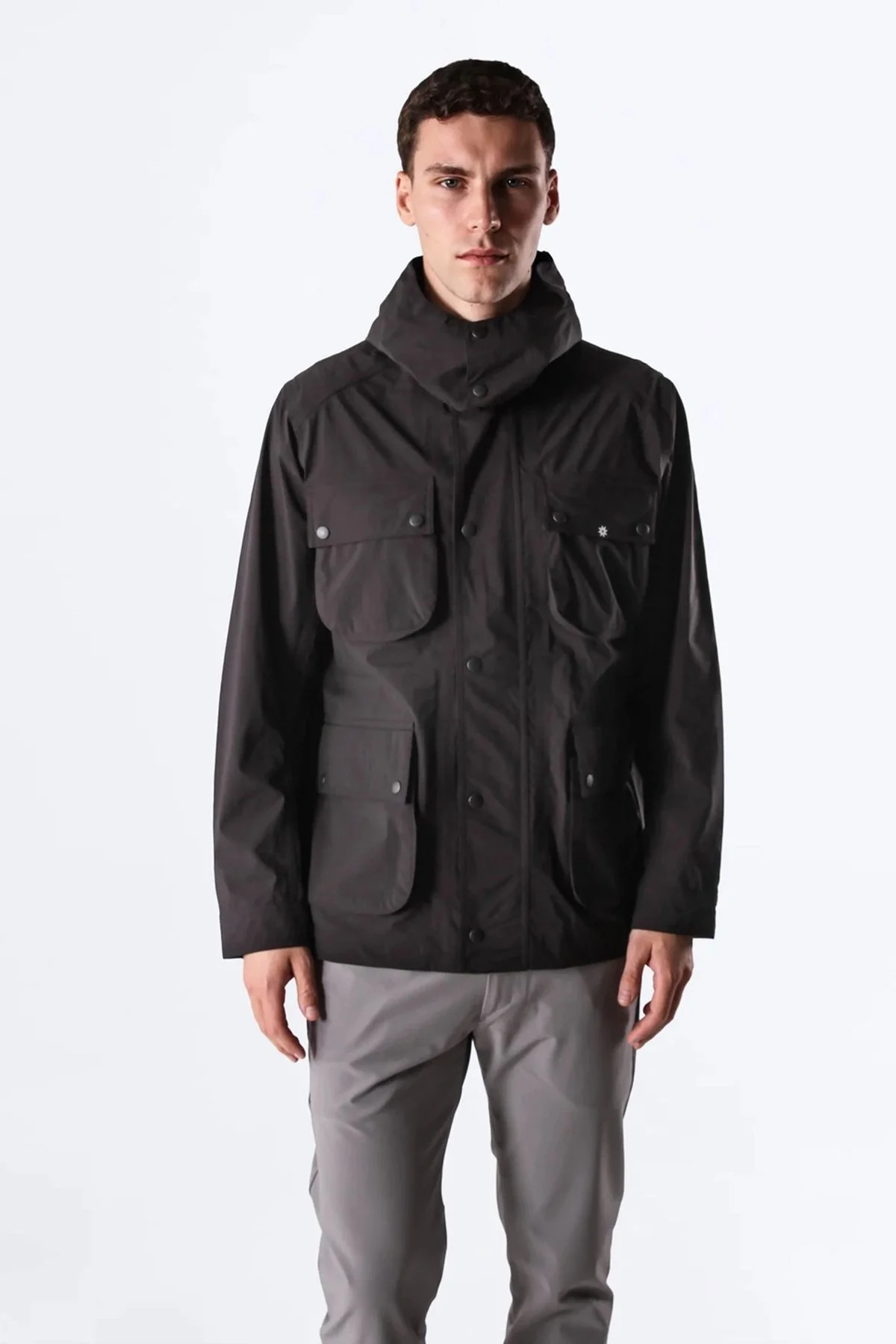 Isaora Su İtici Comfort Fit Kapüşonlu Cepli Erkek Yağmurluk M23J700 7888 SİYAH - 6