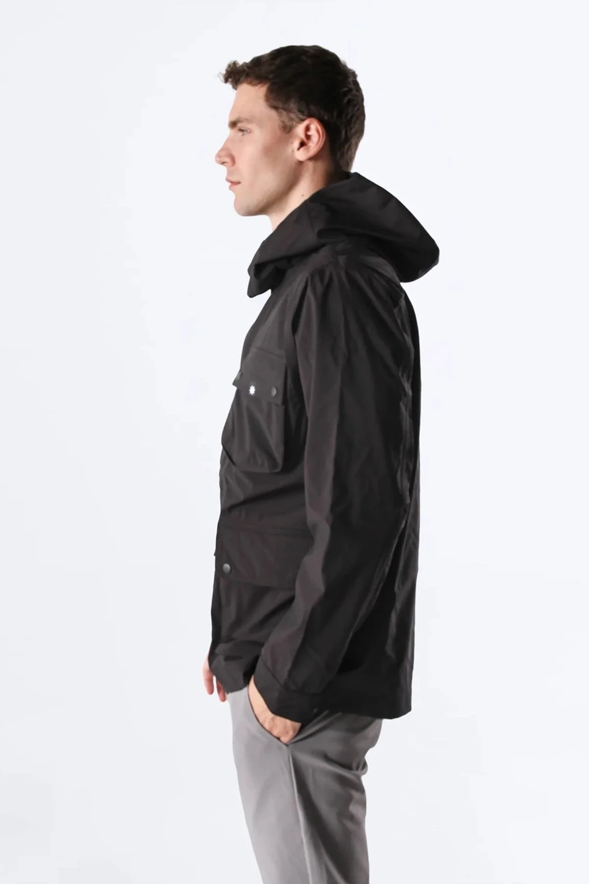 Isaora Su İtici Comfort Fit Kapüşonlu Cepli Erkek Yağmurluk M23J700 7888 SİYAH - 8