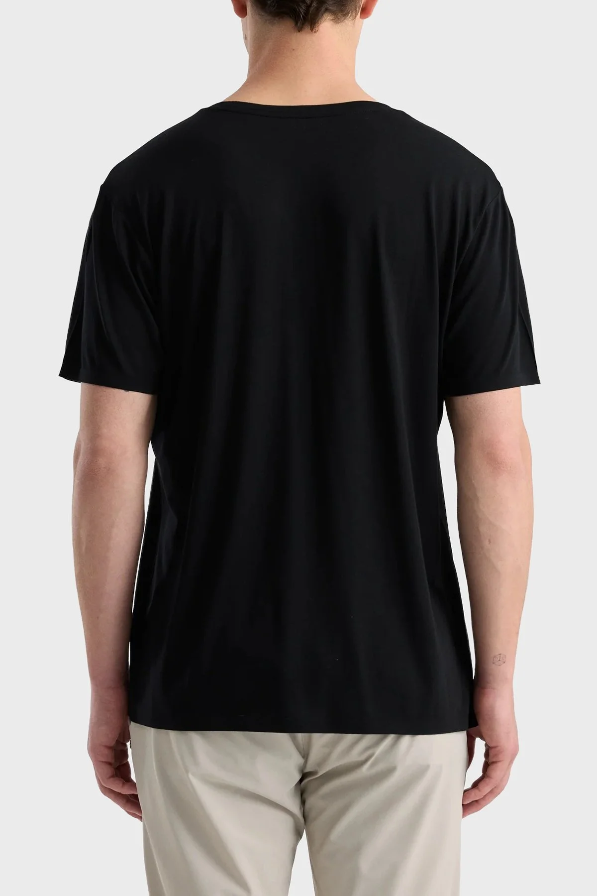 Isaora Yumuşak Dokulu Regular Fit Bisiklet Yaka Erkek T Shirt ISR90230 Siyah - 3