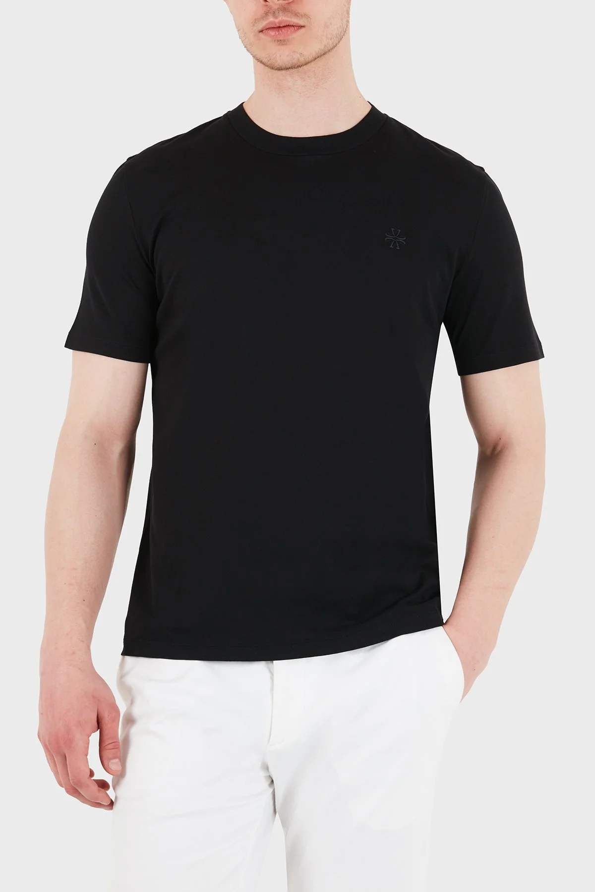 Jacob Cohen % 100 Pamuk Regular Fit Bisiklet Yaka Erkek T Shirt 40002 001 M4530 L1 C74 SİYAH - 1