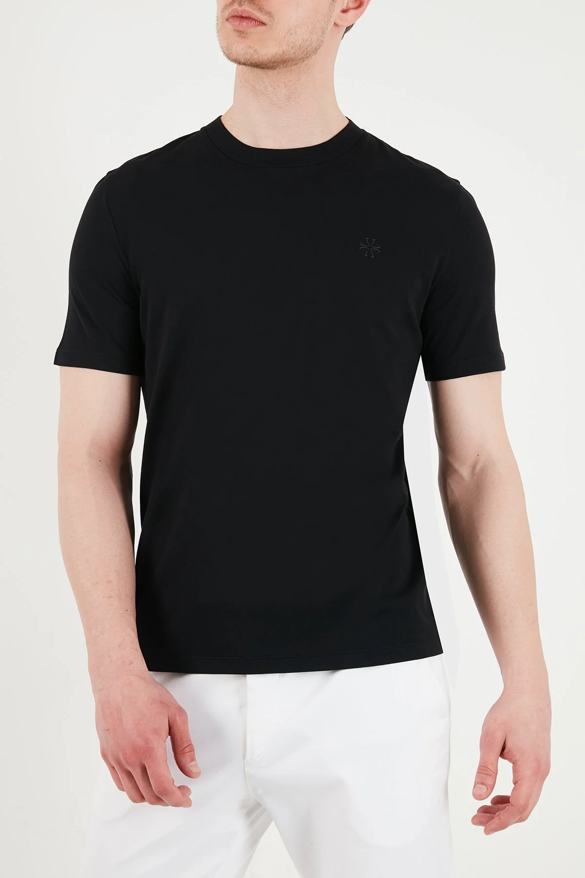 Jacob Cohen % 100 Pamuk Regular Fit Bisiklet Yaka Erkek T Shirt 40002 001 M4530 L1 C74 SİYAH - 4
