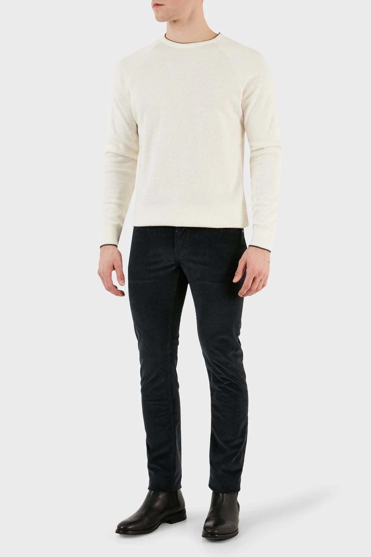 Jacob Cohen Normal Bel Slim Fit Dar Paça Kadife Erkek Pantolon UQE06 36 S3653 C63 LACİVERT - 1