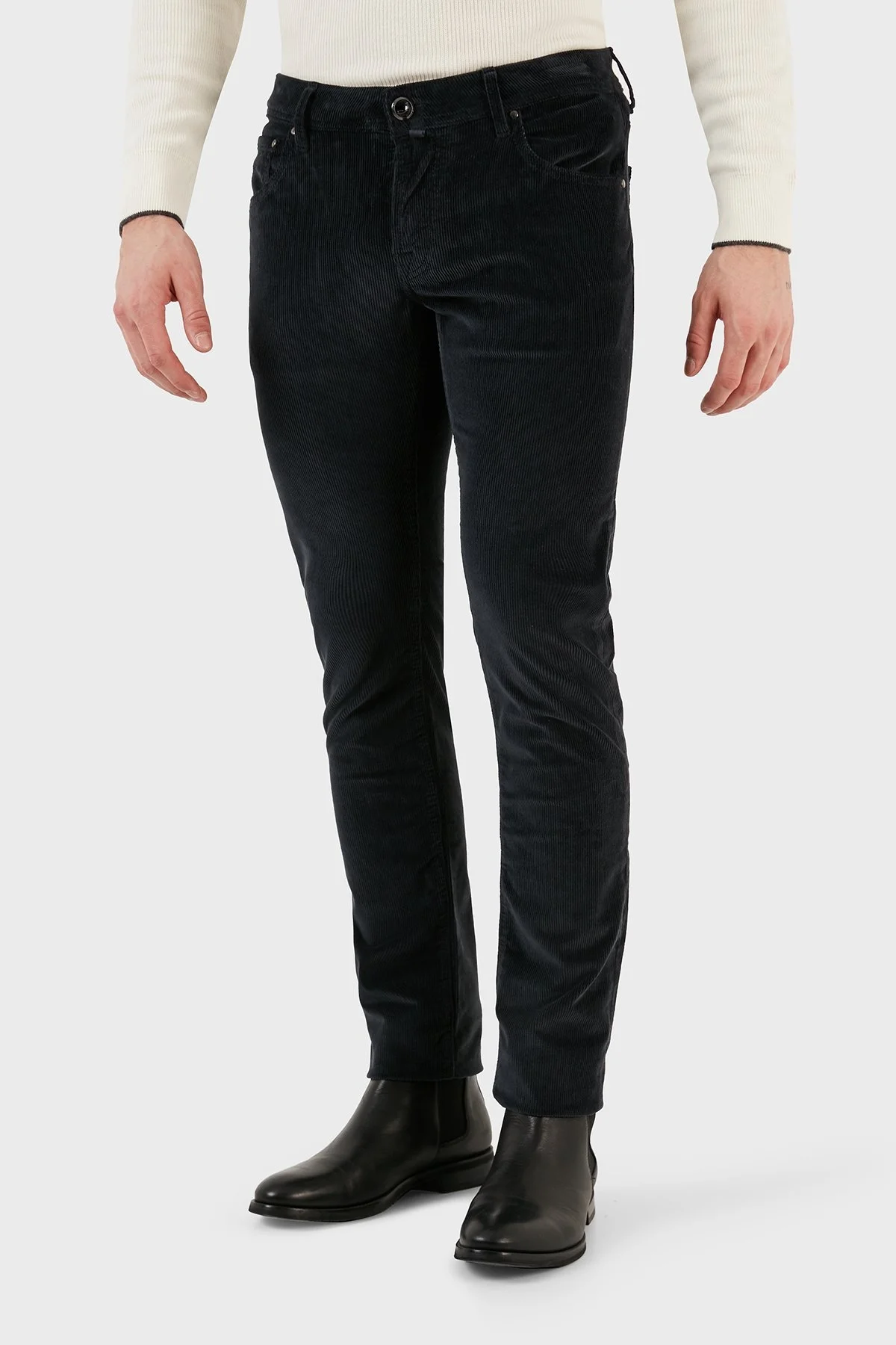 Jacob Cohen Normal Bel Slim Fit Dar Paça Kadife Erkek Pantolon UQE06 36 S3653 C63 LACİVERT - 2