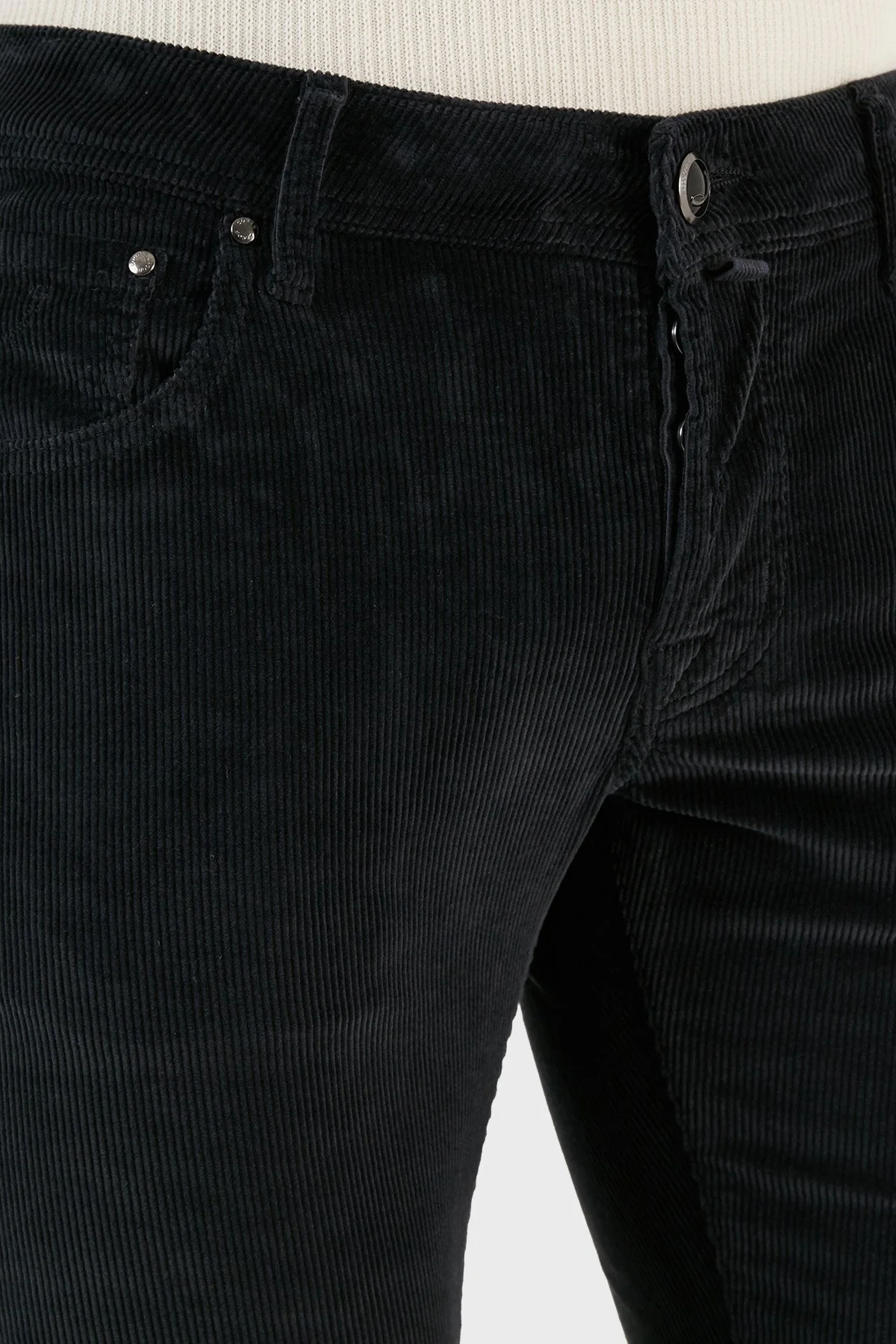 Jacob Cohen Normal Bel Slim Fit Dar Paça Kadife Erkek Pantolon UQE06 36 S3653 C63 LACİVERT - 5