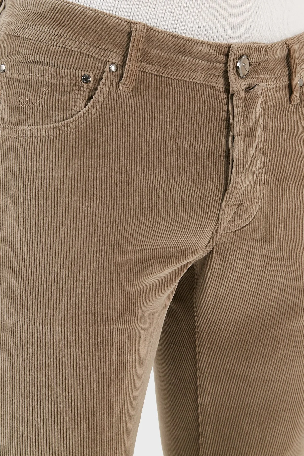 Jacob Cohen Normal Bel Slim Fit Dar Paça Kadife Erkek Pantolon UQE06 36 S3653 D37 VİZON - 11