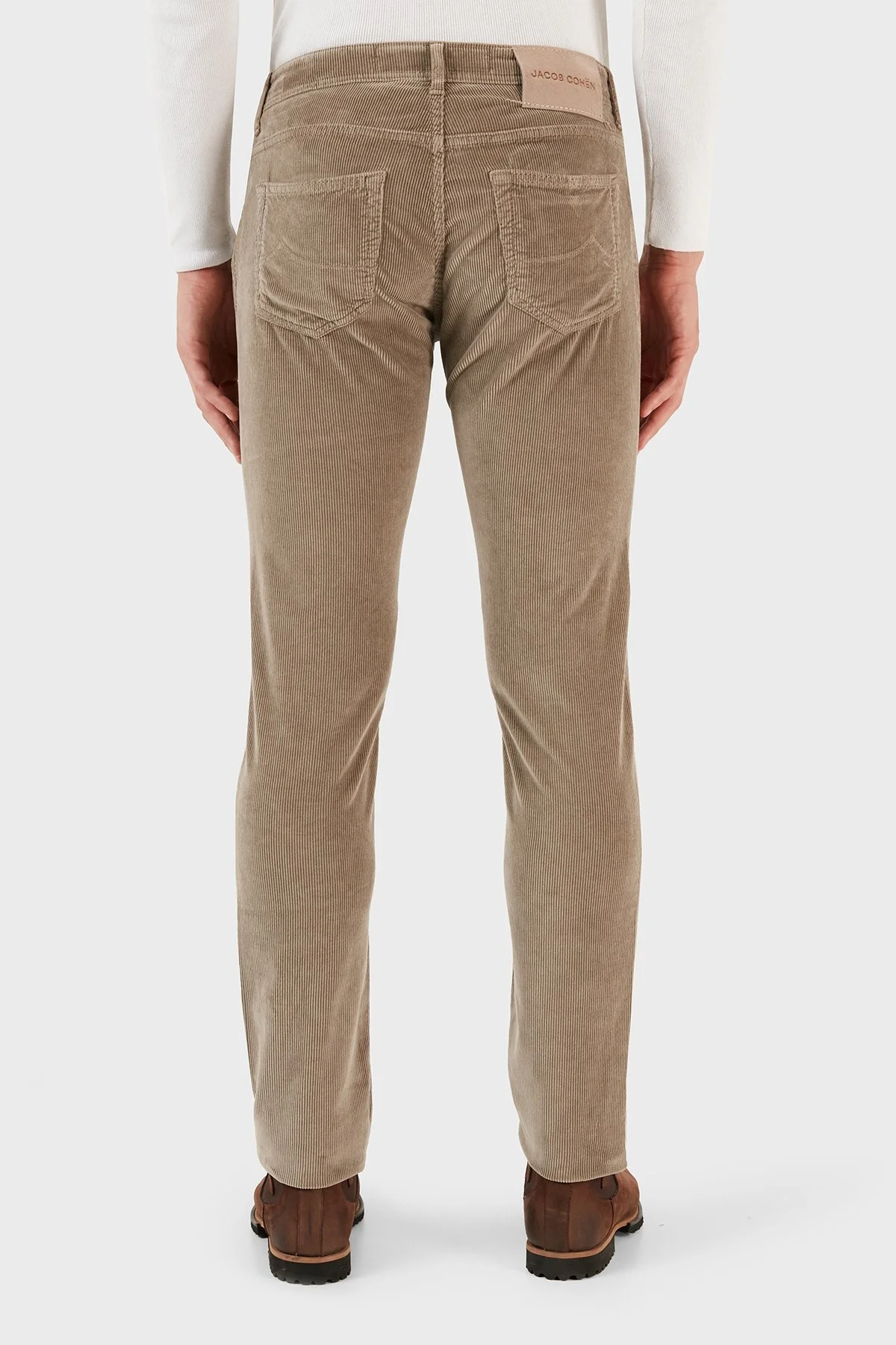 Jacob Cohen Normal Bel Slim Fit Dar Paça Kadife Erkek Pantolon UQE06 36 S3653 D37 VİZON - 12