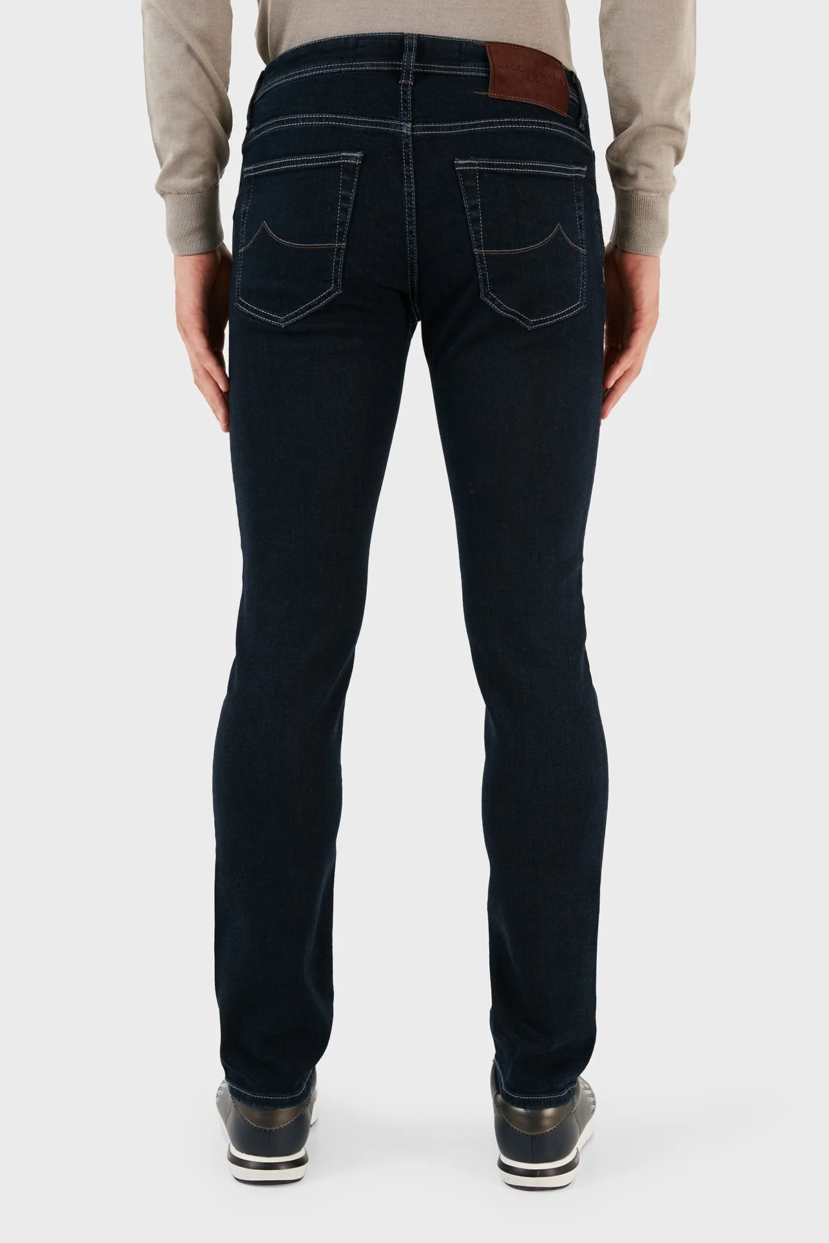 Jacob Cohen Pamuklu Normal Bel Slim Fit Dar Paça Pantolon Erkek Kot Pantolon UQE06 31 P3621 556D LACİVERT - 5