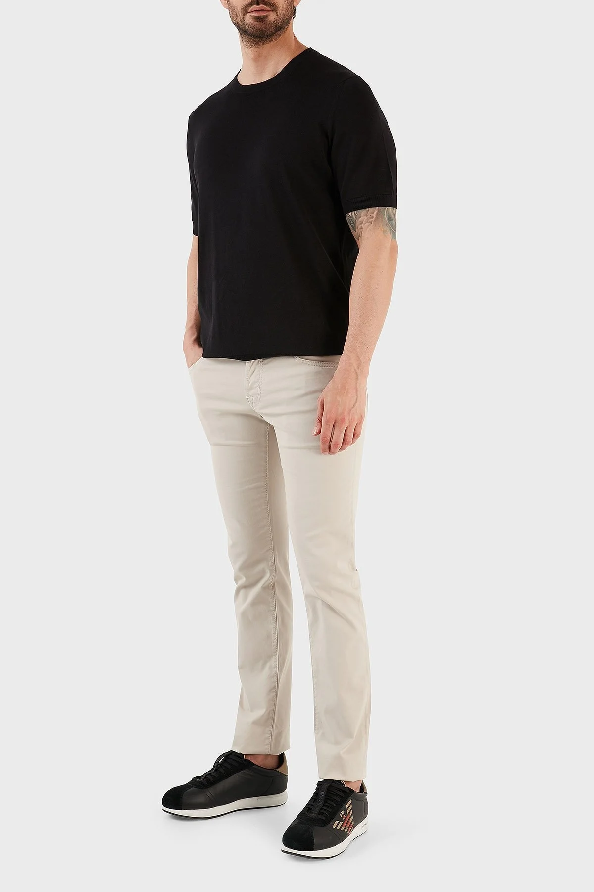 Jacob Cohen Pamuklu Normal Bel Slim Fit Erkek Pantolon UQE06 S3756 A80 BEJ - 1