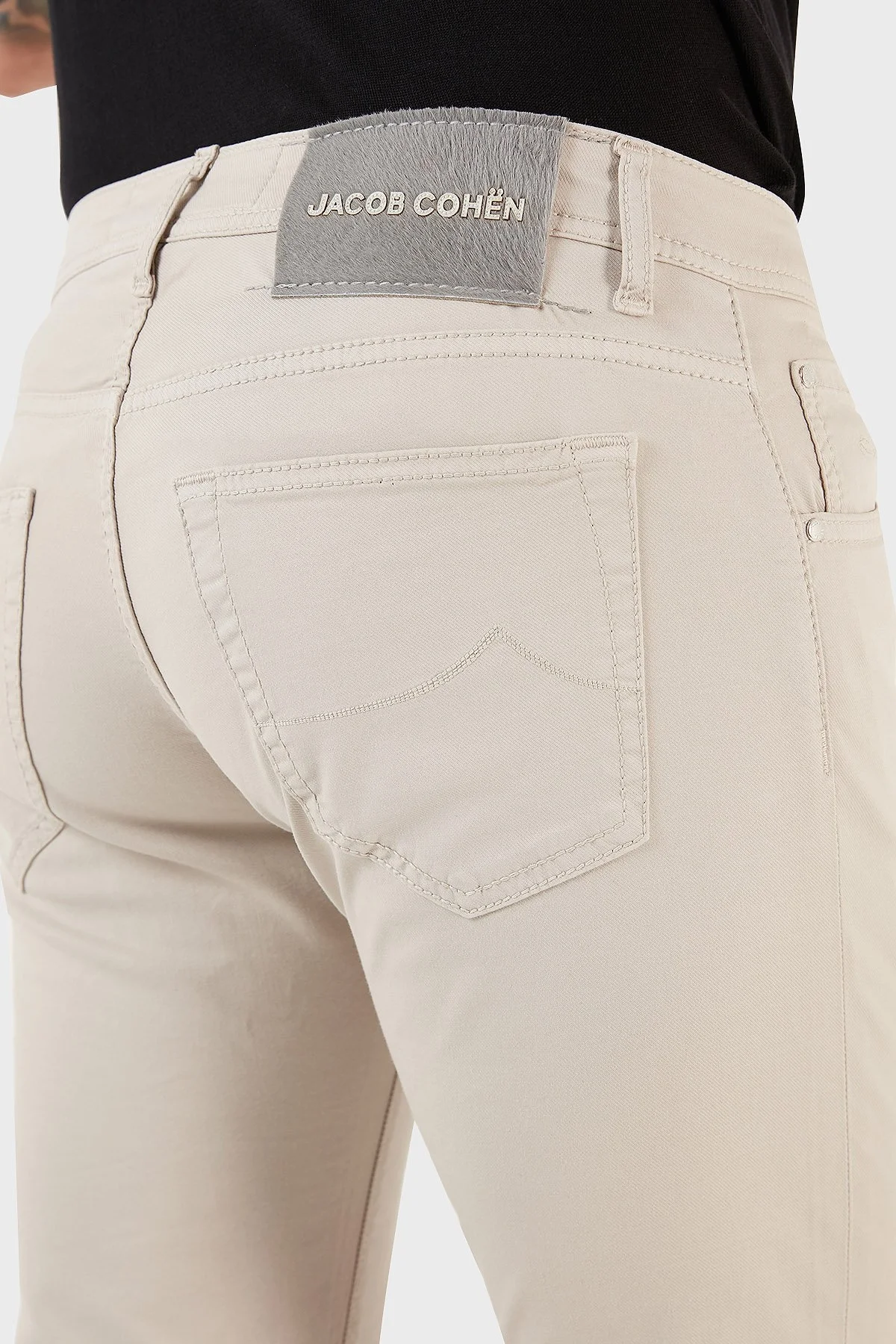 Jacob Cohen Pamuklu Normal Bel Slim Fit Erkek Pantolon UQE06 S3756 A80 BEJ - 7