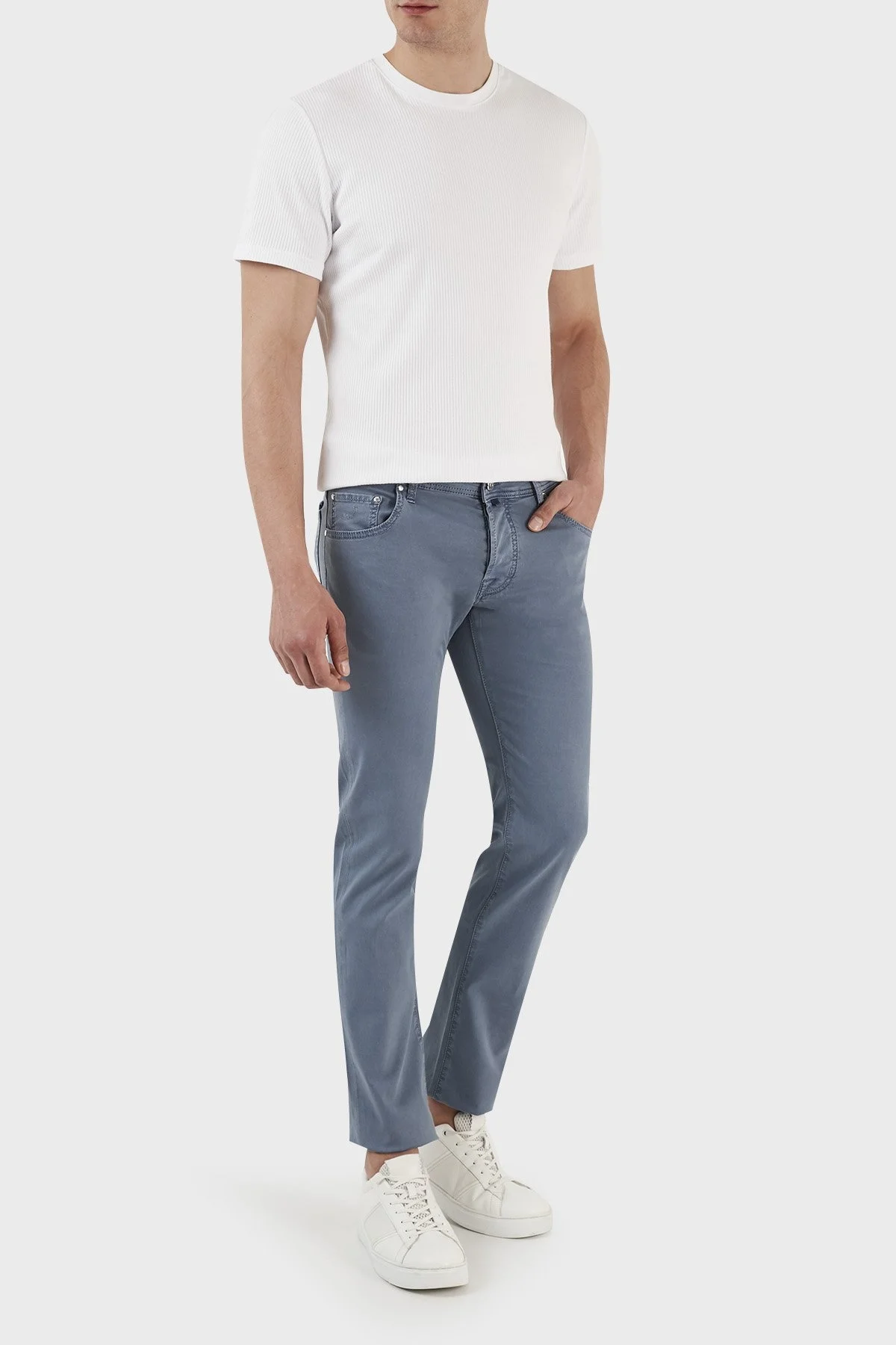 Jacob Cohen Pamuklu Normal Bel Slim Fit Erkek Pantolon UQE06 S3756 B13 LACİVERT - 1