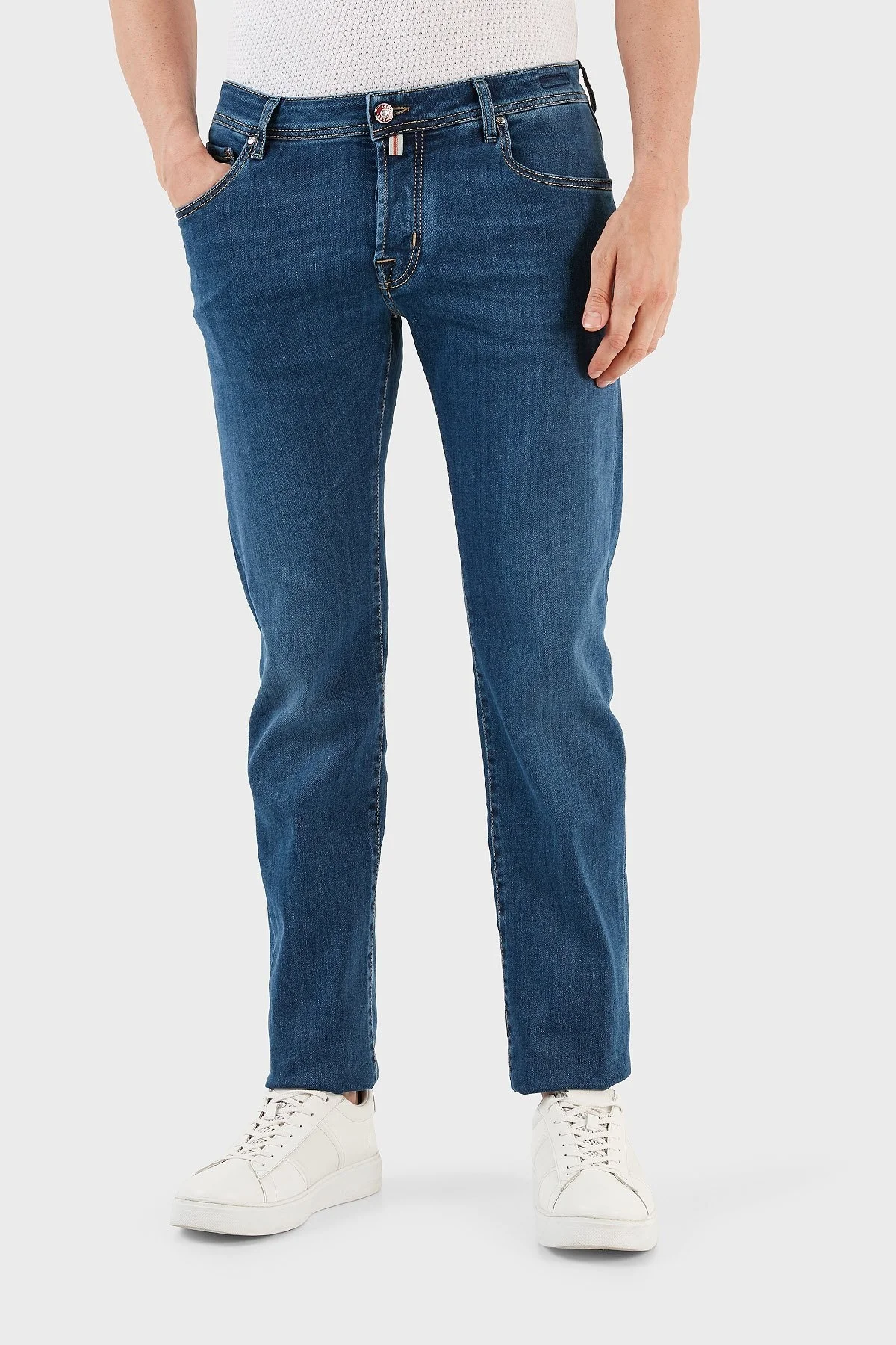 Jacob Cohen Pamuklu Normal Bel Slim Fit Jeans Erkek Kot Pantolon UQE06 S3621 334D LACİVERT - 2