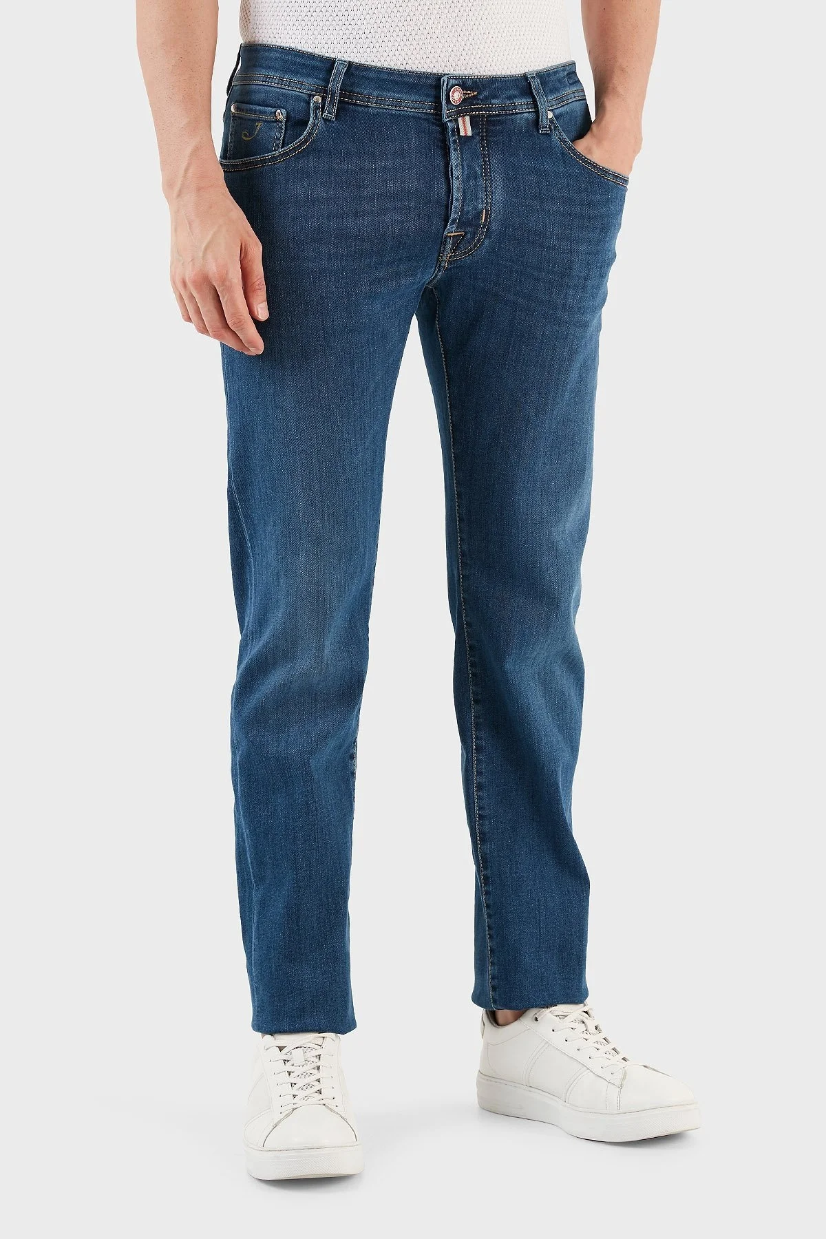 Jacob Cohen Pamuklu Normal Bel Slim Fit Jeans Erkek Kot Pantolon UQE06 S3621 334D LACİVERT - 3