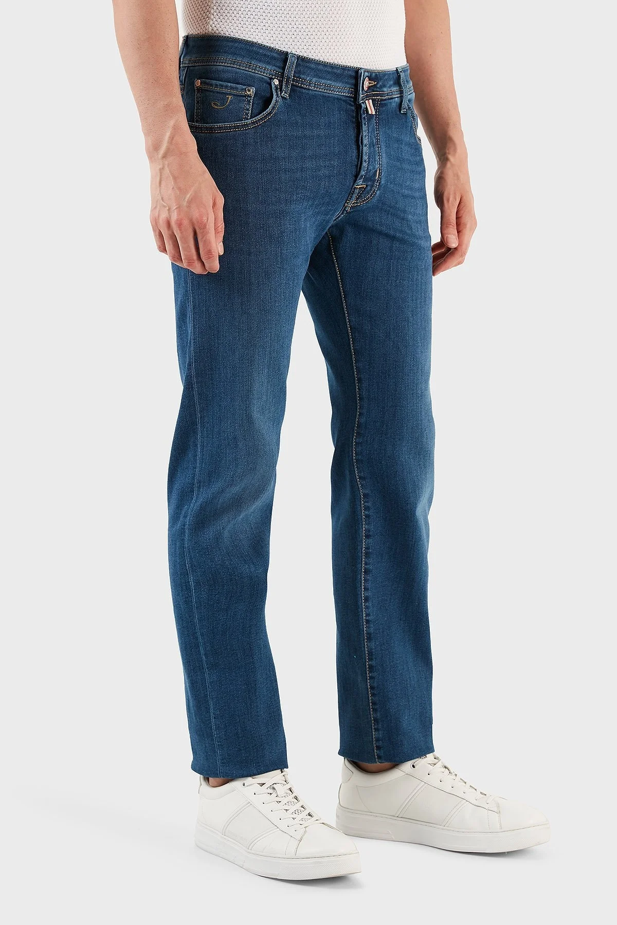 Jacob Cohen Pamuklu Normal Bel Slim Fit Jeans Erkek Kot Pantolon UQE06 S3621 334D LACİVERT - 4