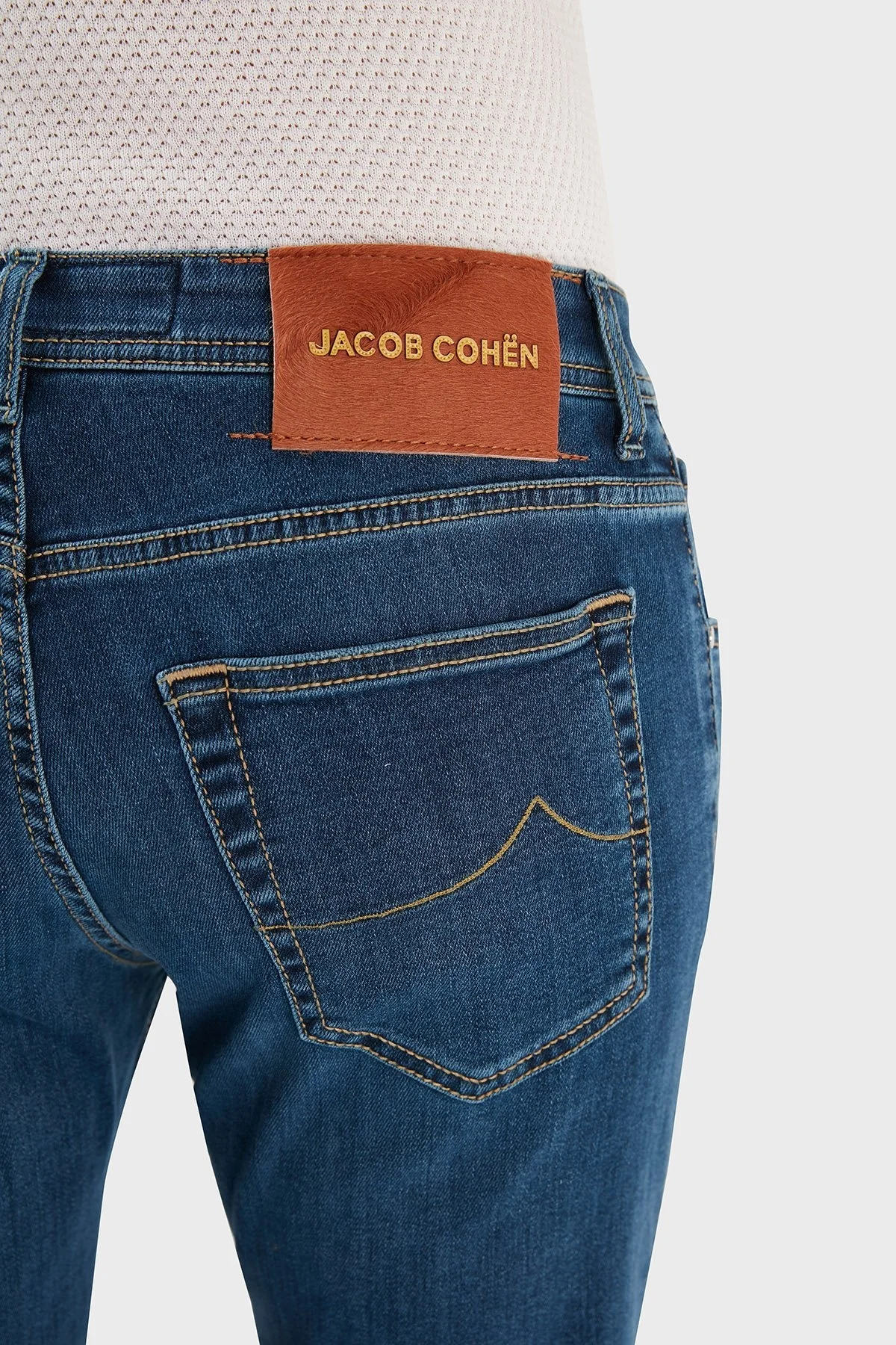 Jacob Cohen Pamuklu Normal Bel Slim Fit Jeans Erkek Kot Pantolon UQE06 S3621 334D LACİVERT - 7