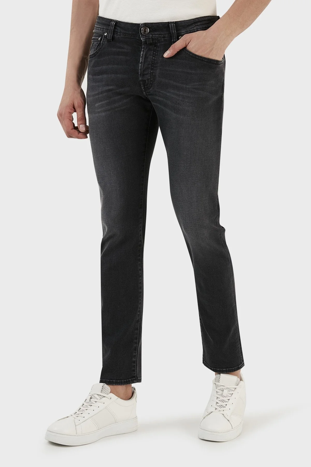 Jacob Cohen Pamuklu Normal Bel Slim Fit Jeans Erkek Kot Pantolon UQE07 S3733 466D SİYAH - 2