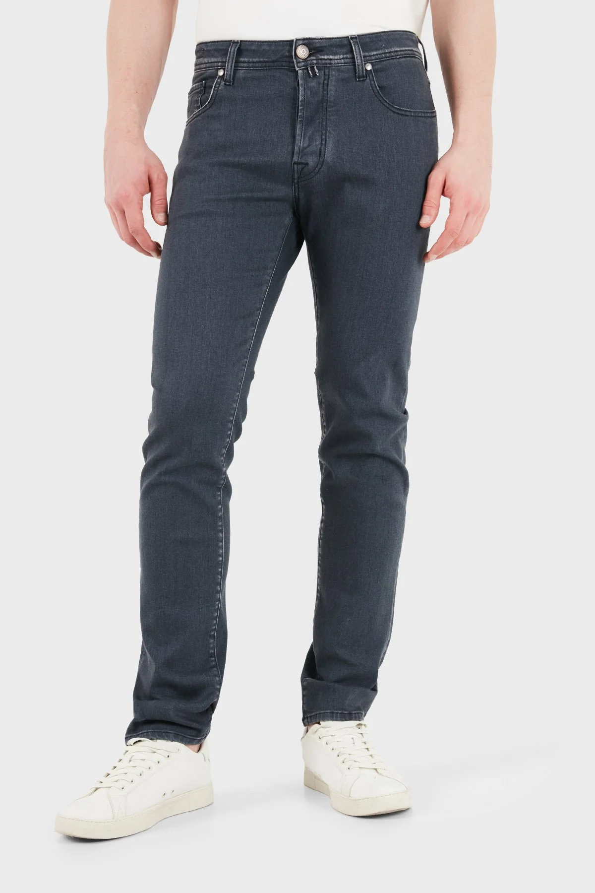 Jacob Cohen Pamuklu Slim Fit Normal Bel Dar Paça Jean Erkek Kot Pantolon JUM QE004 030 S3618 S1 800D ANTRASİT - 1