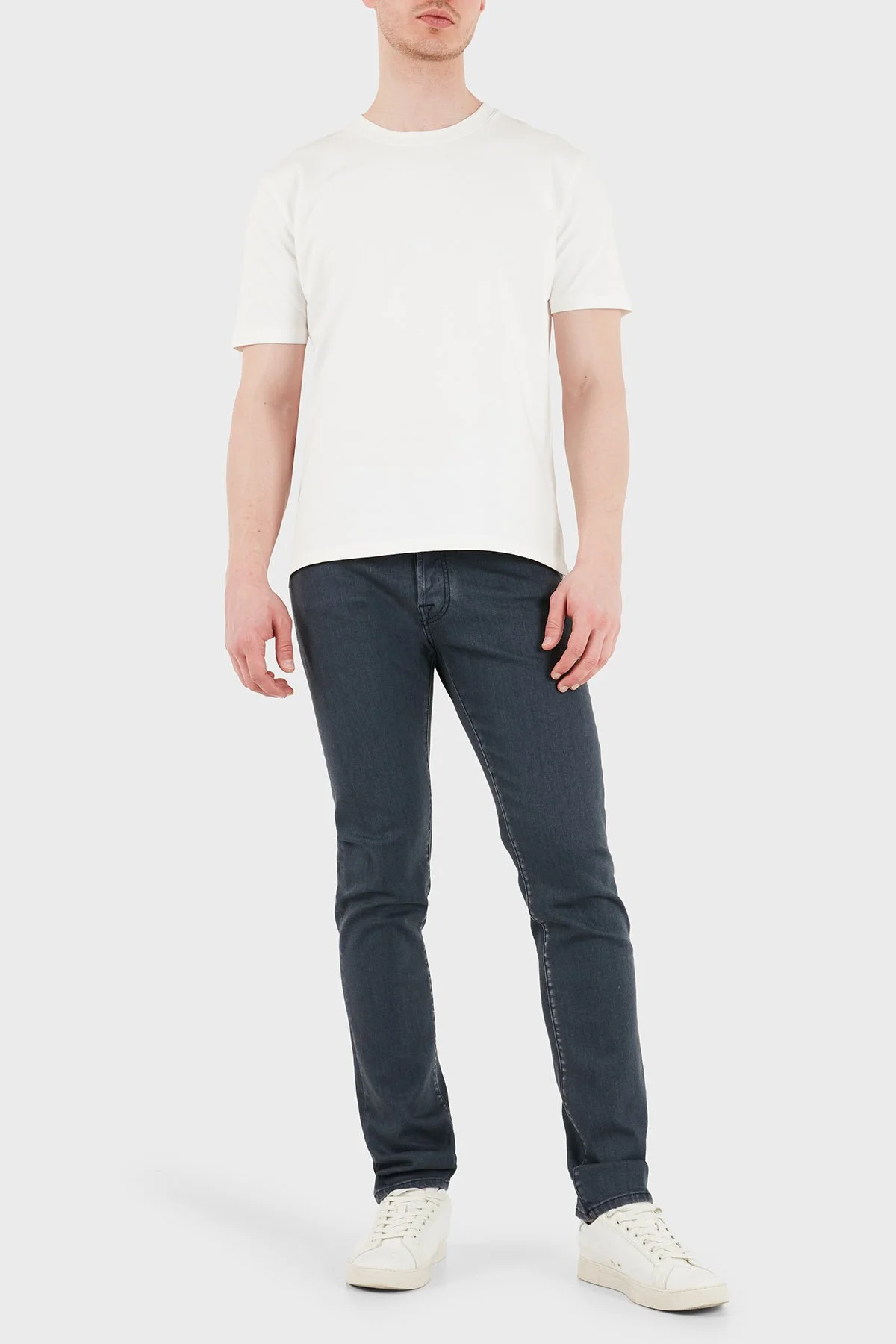 Jacob Cohen Pamuklu Slim Fit Normal Bel Dar Paça Jean Erkek Kot Pantolon JUM QE004 030 S3618 S1 800D ANTRASİT - 2