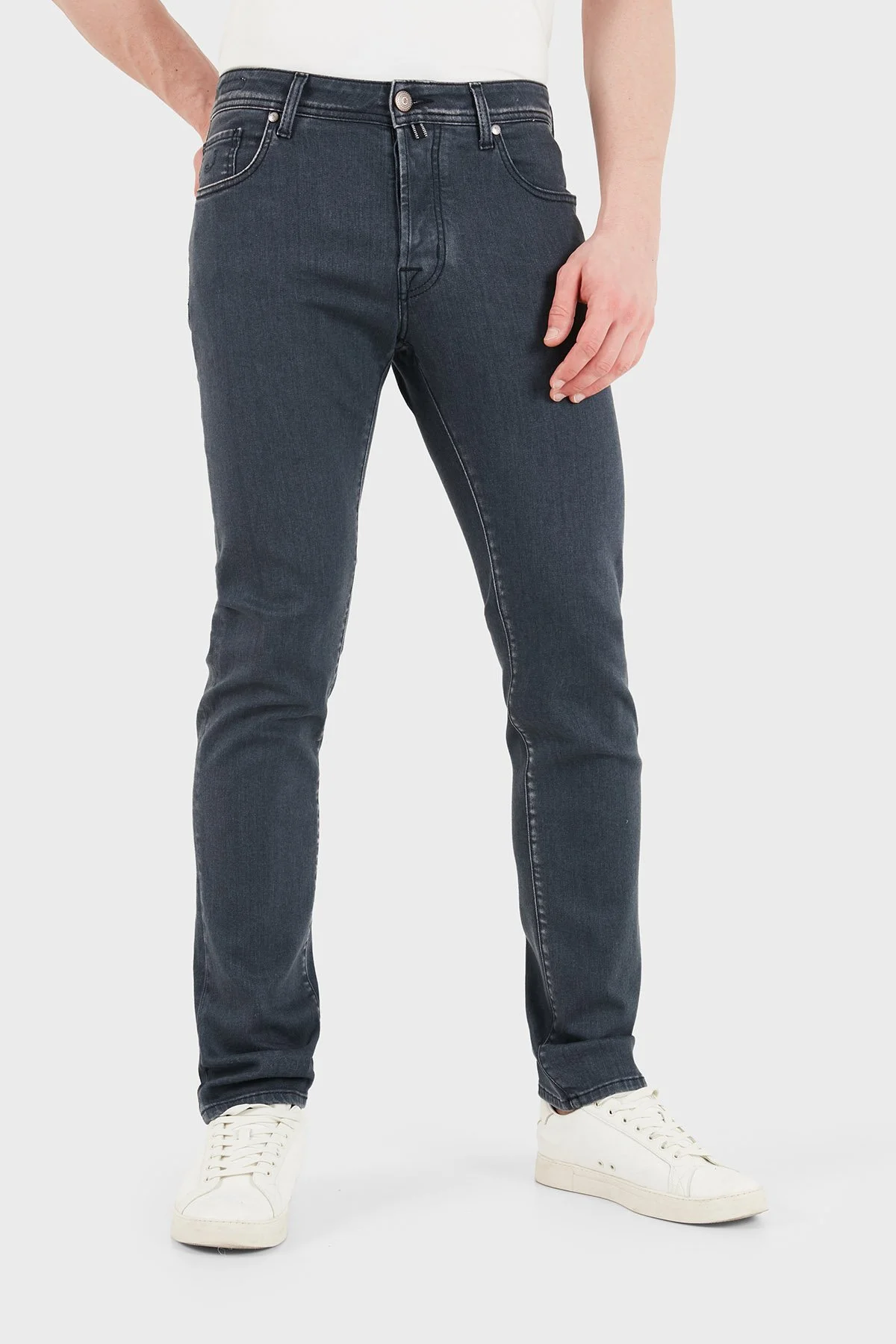 Jacob Cohen Pamuklu Slim Fit Normal Bel Dar Paça Jean Erkek Kot Pantolon JUM QE004 030 S3618 S1 800D ANTRASİT - 4