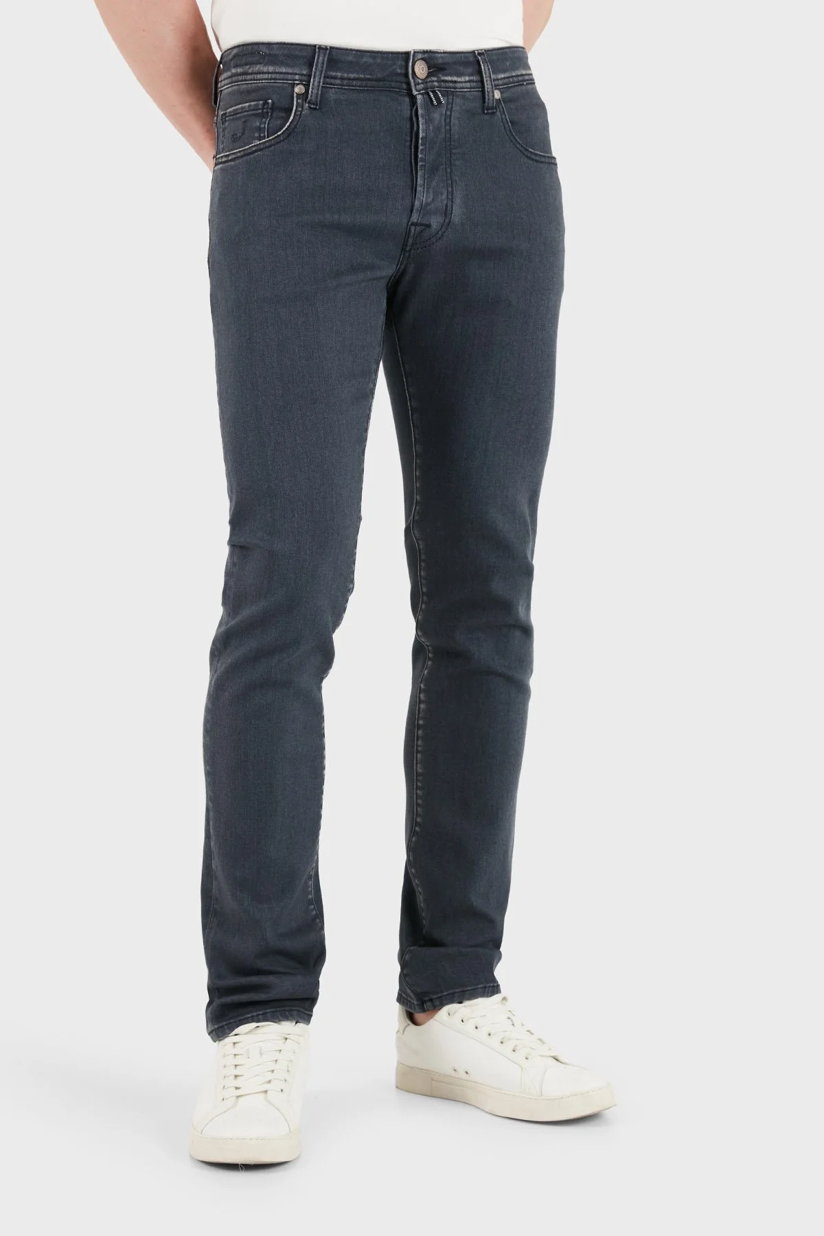 Jacob Cohen Pamuklu Slim Fit Normal Bel Dar Paça Jean Erkek Kot Pantolon JUM QE004 030 S3618 S1 800D ANTRASİT - 5