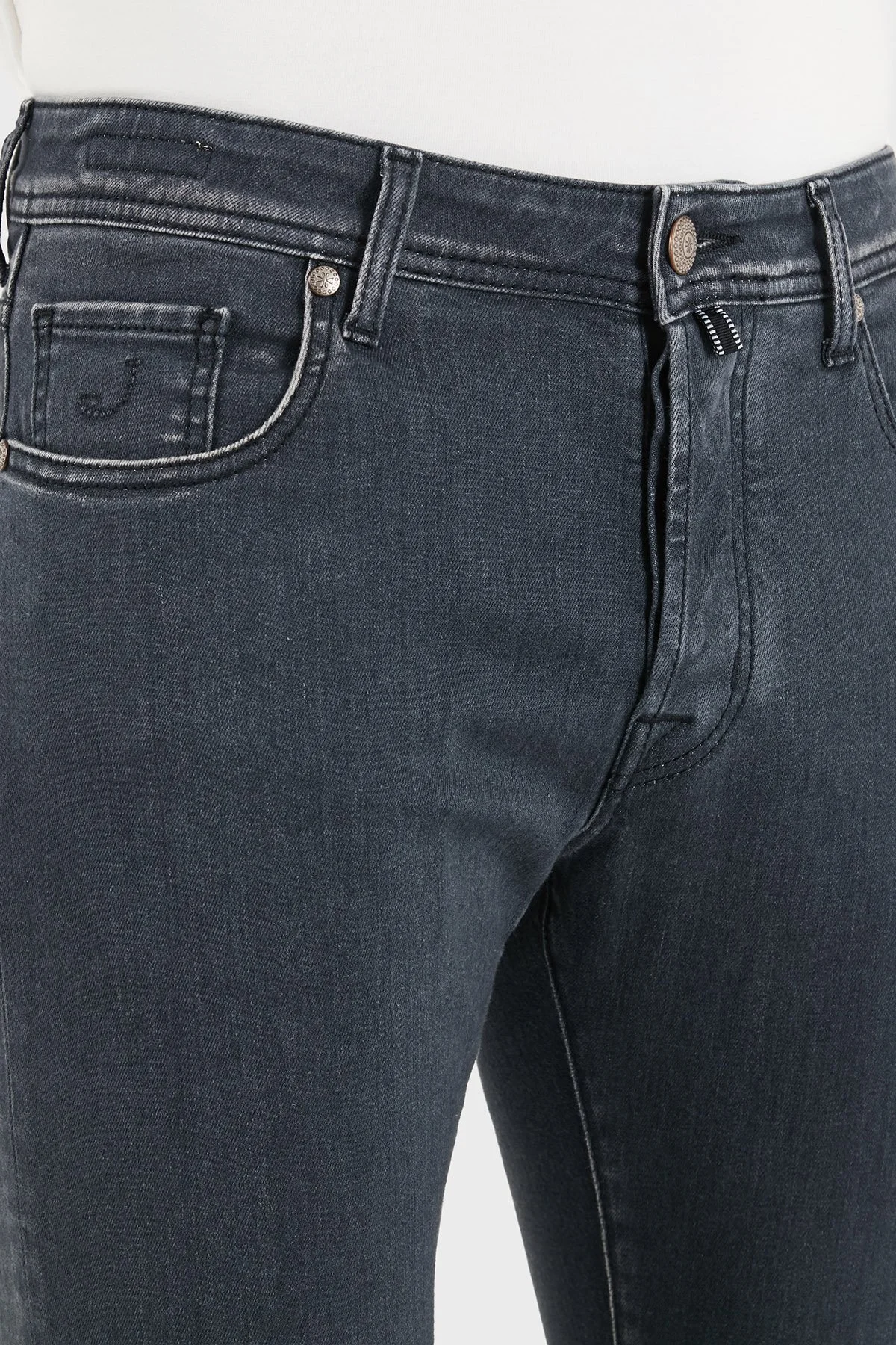 Jacob Cohen Pamuklu Slim Fit Normal Bel Dar Paça Jean Erkek Kot Pantolon JUM QE004 030 S3618 S1 800D ANTRASİT - 6