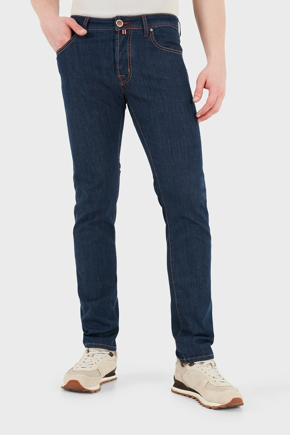 Jacob Cohen Pamuklu Slim Fit Normal Bel Dar Paça Jean Erkek Kot Pantolon JUM QE004 034 S3735 R2 100D LACİVERT - 1