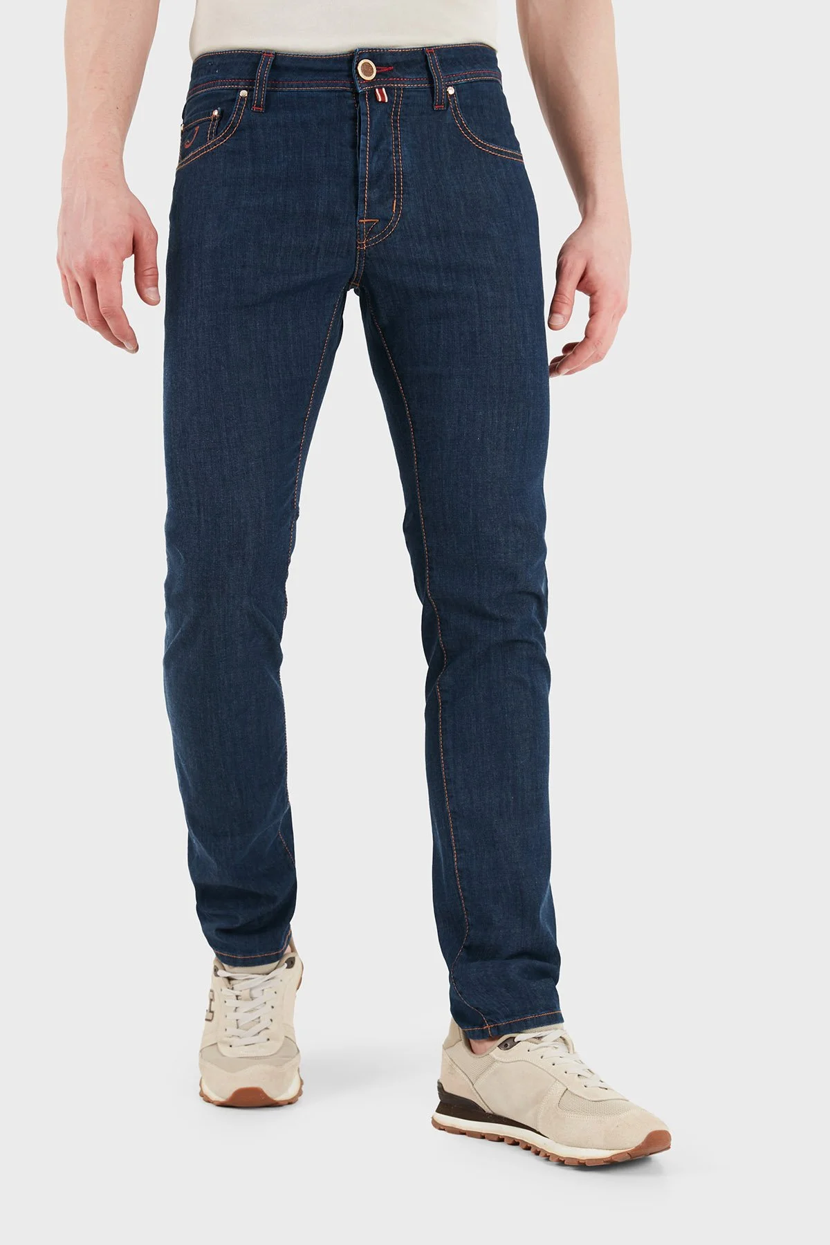 Jacob Cohen Pamuklu Slim Fit Normal Bel Dar Paça Jean Erkek Kot Pantolon JUM QE004 034 S3735 R2 100D LACİVERT - 4