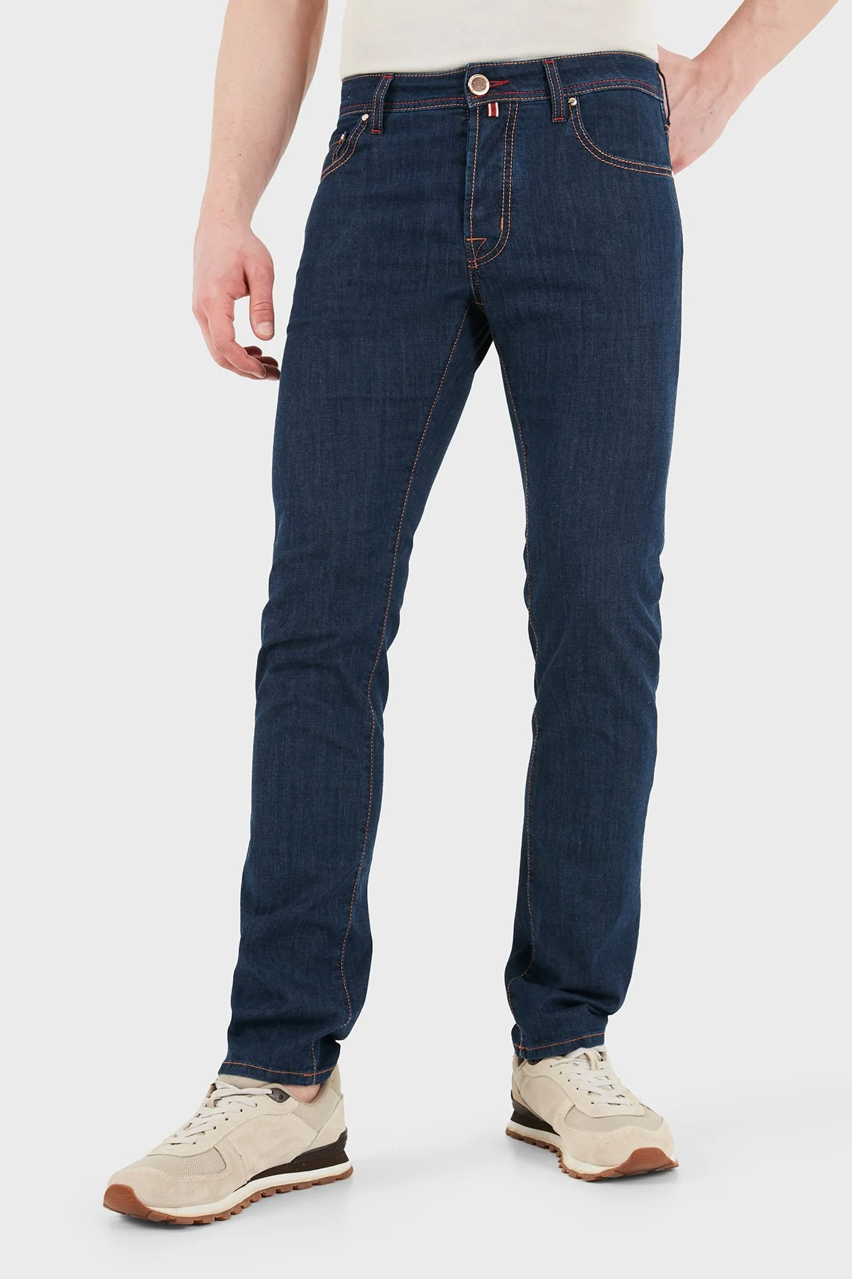 Jacob Cohen Pamuklu Slim Fit Normal Bel Dar Paça Jean Erkek Kot Pantolon JUM QE004 034 S3735 R2 100D LACİVERT - 5
