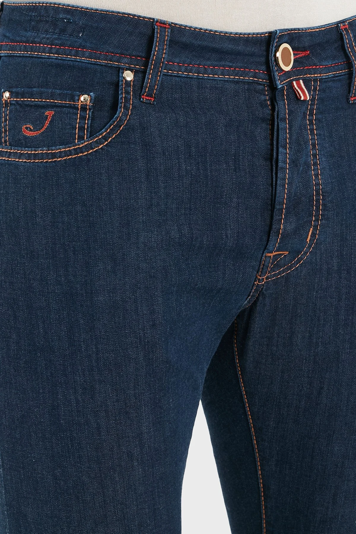 Jacob Cohen Pamuklu Slim Fit Normal Bel Dar Paça Jean Erkek Kot Pantolon JUM QE004 034 S3735 R2 100D LACİVERT - 6
