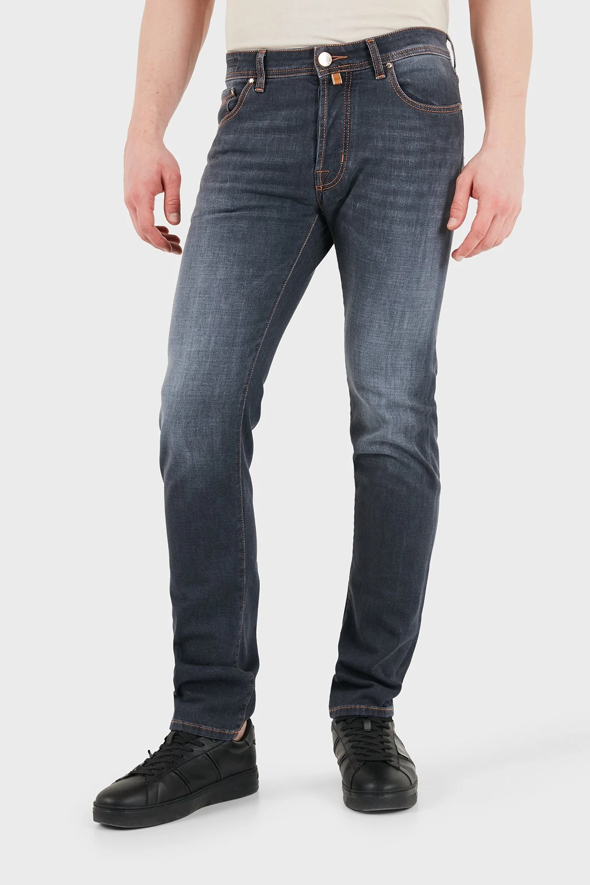 Jacob Cohen Pamuklu Slim Fit Normal Bel Dar Paça Jeans Erkek Kot Pantolon JUM QE004 053 S4126 V1 600D SİYAH - 5