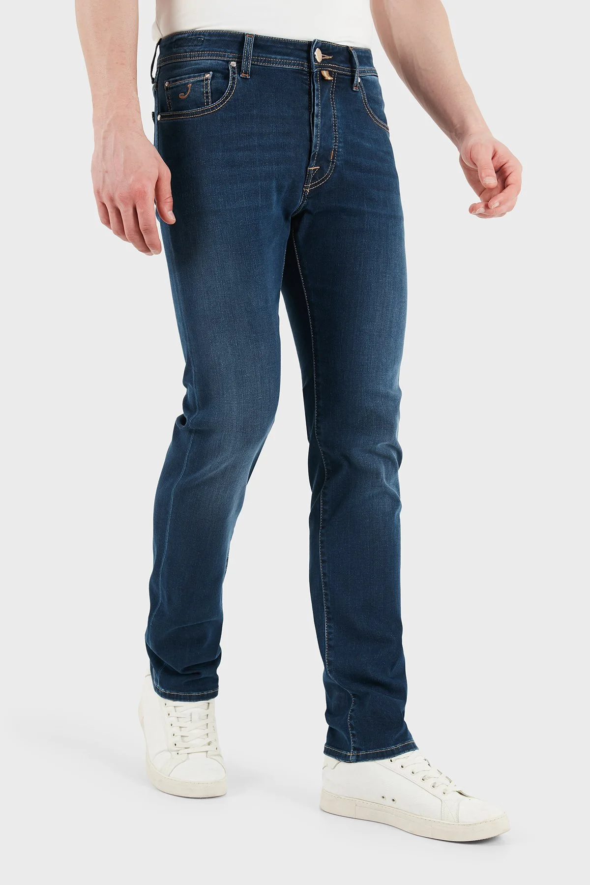Jacob Cohen Pamuklu Slim Fit Normal Bel Dar Paça Jeans Erkek Kot Pantolon JUM QE004 057 P0021 V1 100D LACİVERT - 5