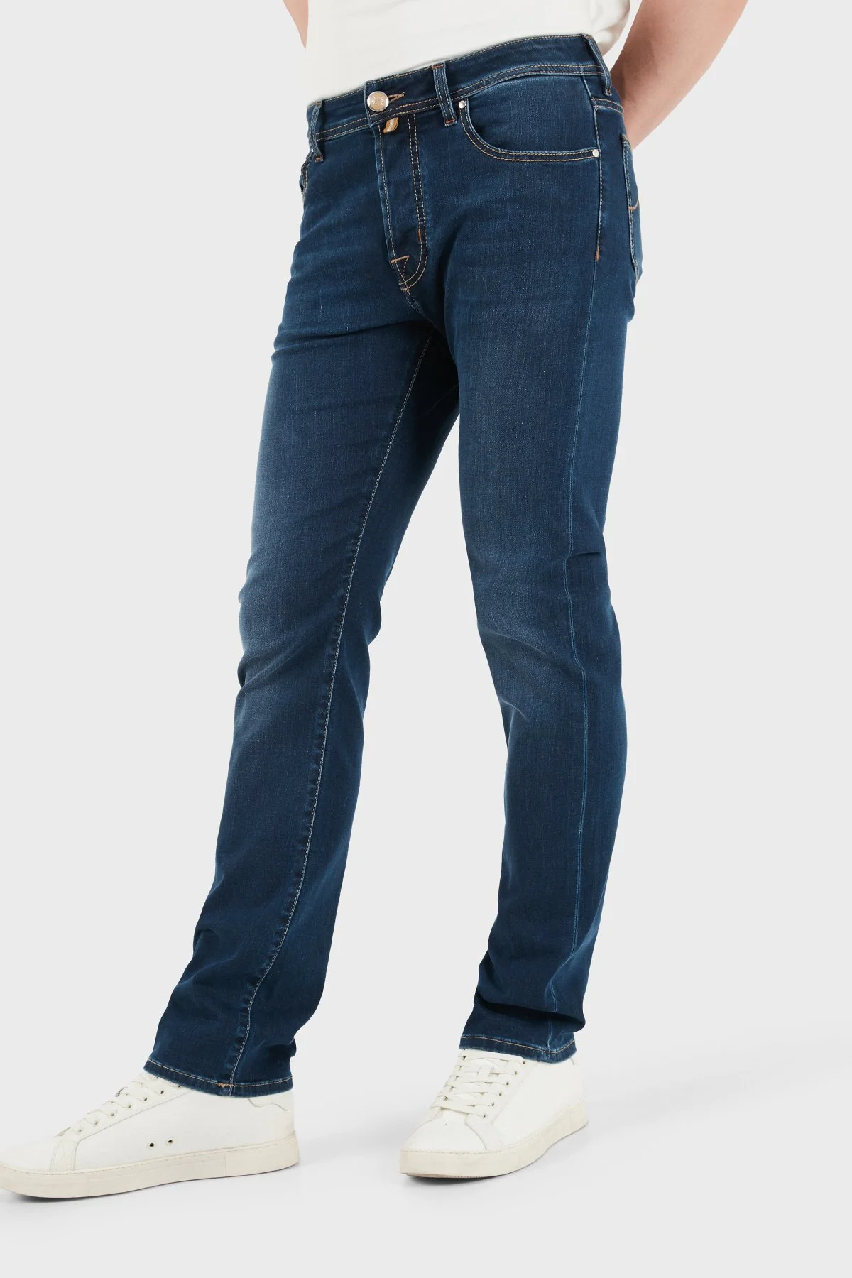 Jacob Cohen Pamuklu Slim Fit Normal Bel Dar Paça Jeans Erkek Kot Pantolon JUM QE004 057 P0021 V1 100D LACİVERT - 6