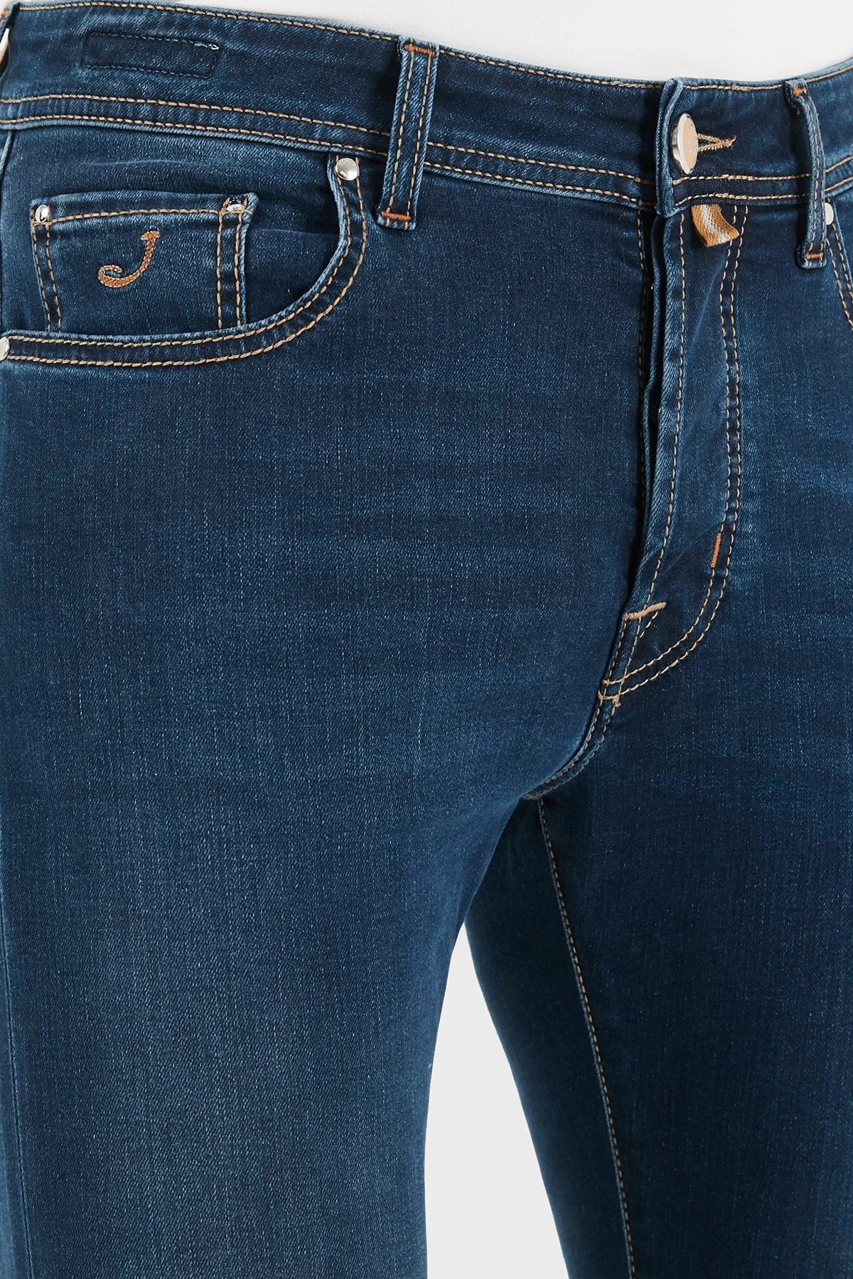 Jacob Cohen Pamuklu Slim Fit Normal Bel Dar Paça Jeans Erkek Kot Pantolon JUM QE004 057 P0021 V1 100D LACİVERT - 7