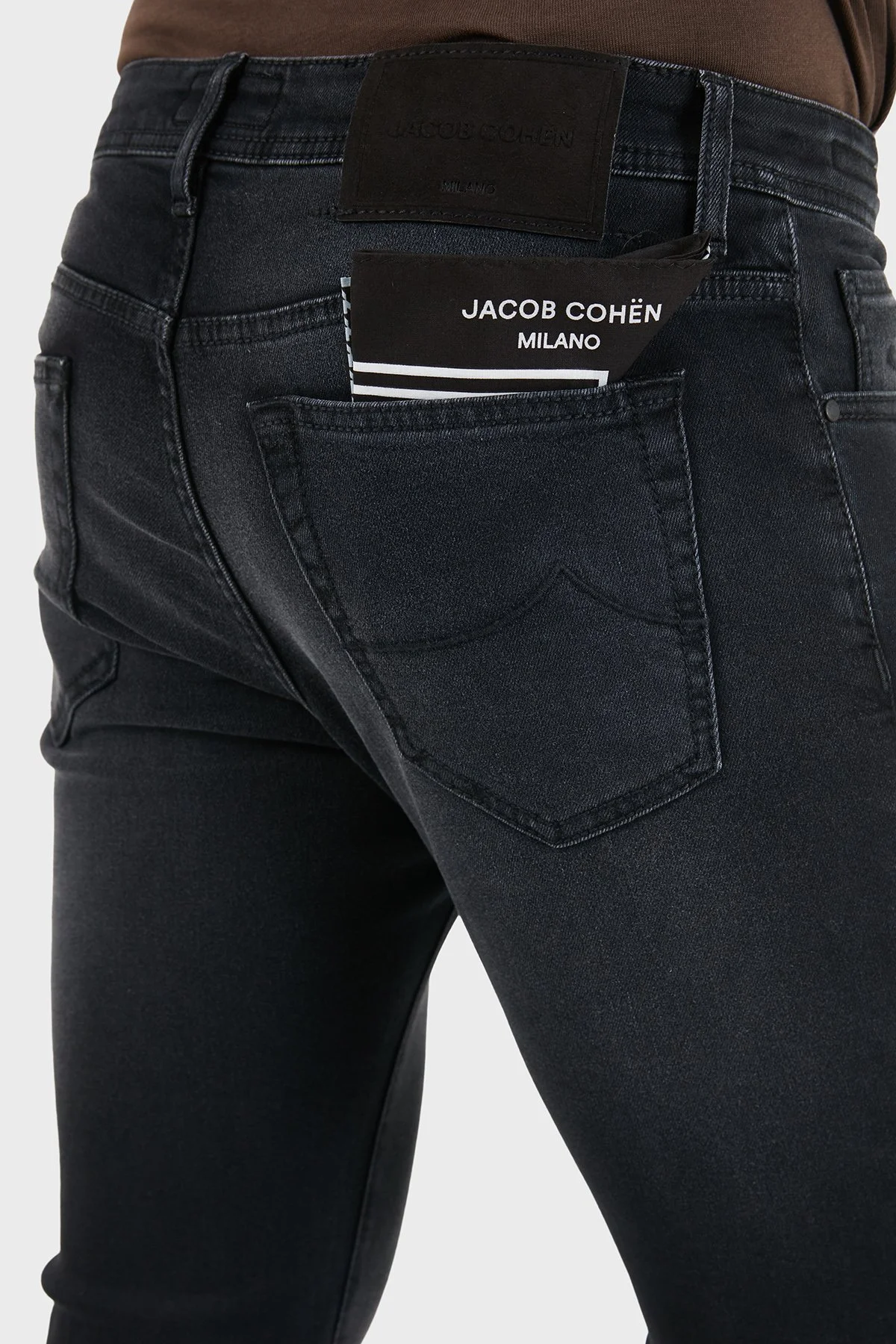 Jacob Cohen Pamuklu Slim Fit Normal Bel Dar Paça Jeans Erkek Kot Pantolon JUM QE004 S3622 030S1 500D Siyah - 5